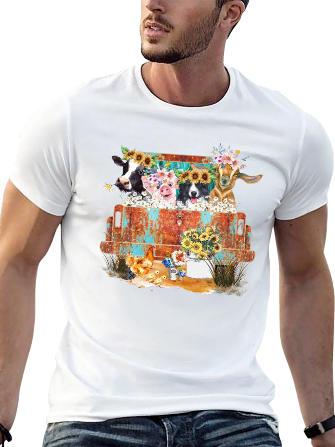 Farm Animal Truck Graphic Tee
