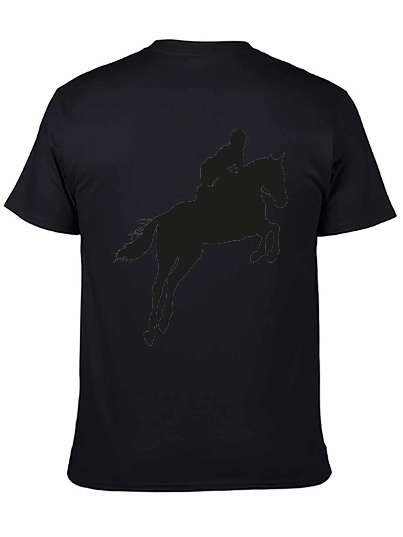 Equestrian Silhouette Graphic Tee - Black