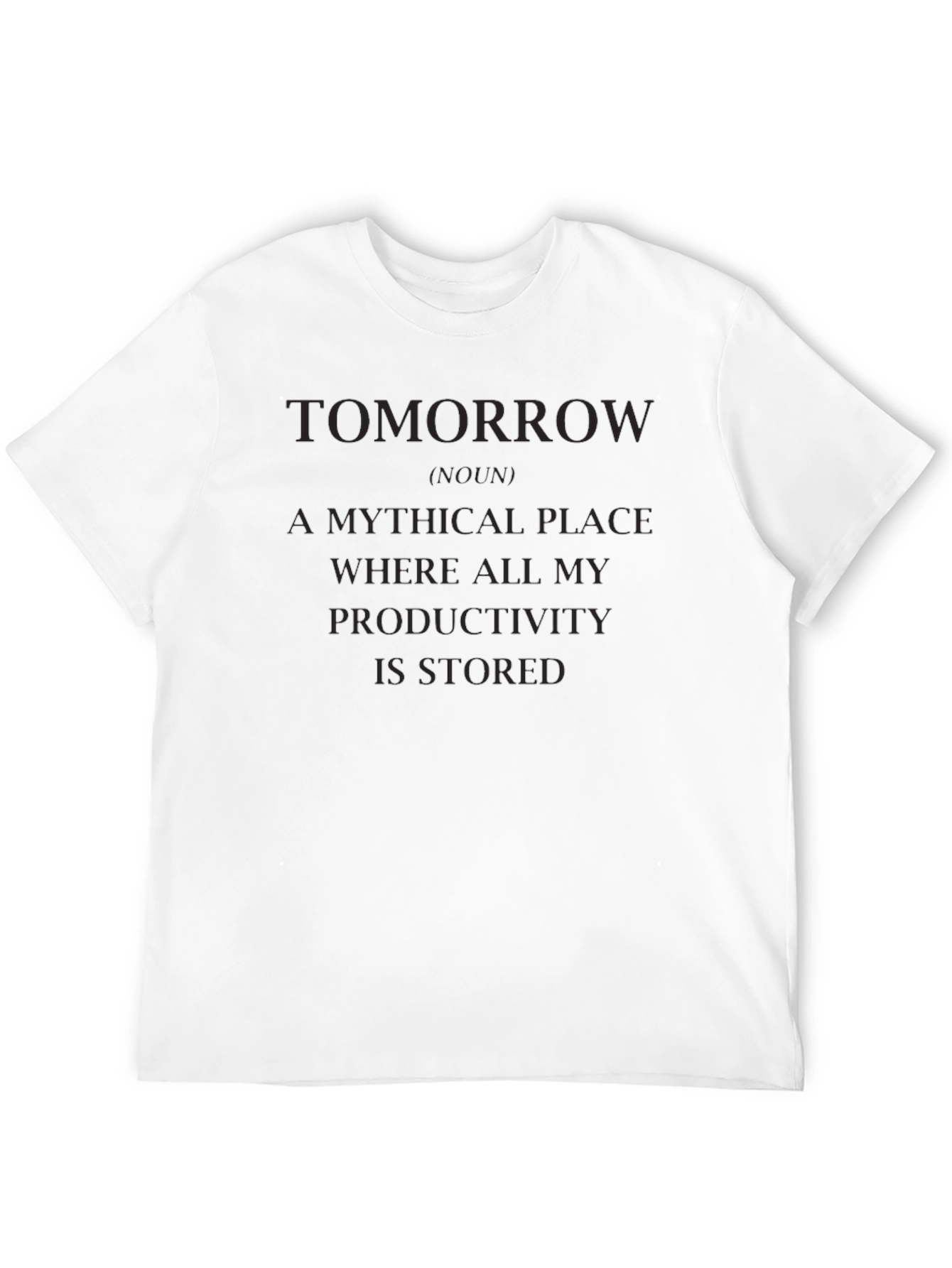 Tomorrow Productivity Black T-Shirt