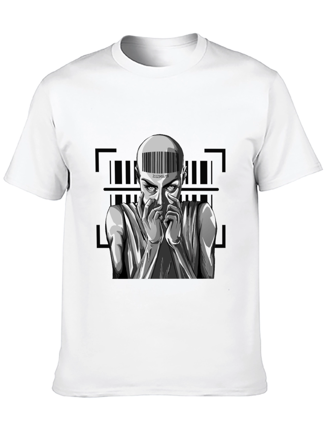 Barcode Woman Graphic Tee - Black