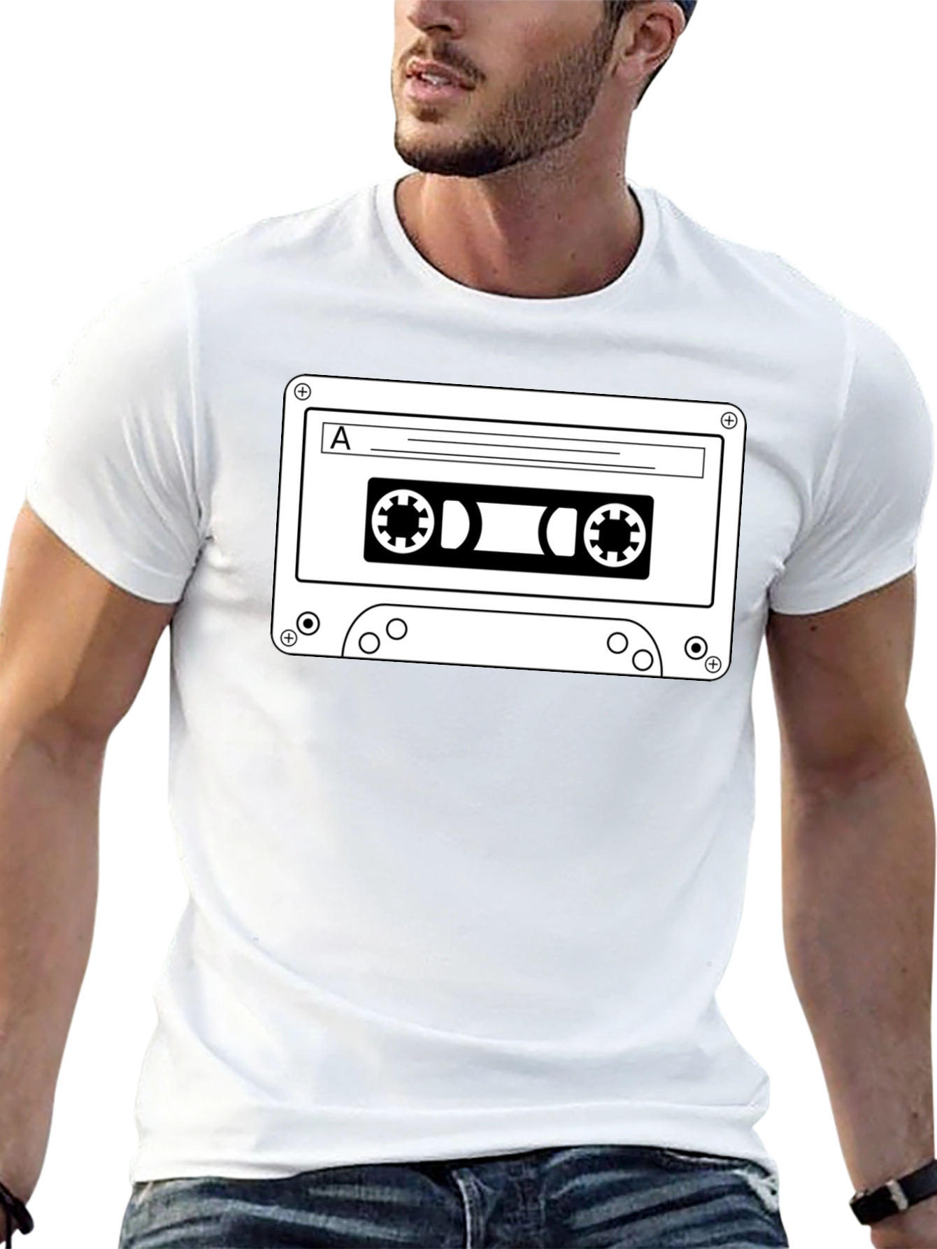 Retro Cassette Tape Black T-Shirt