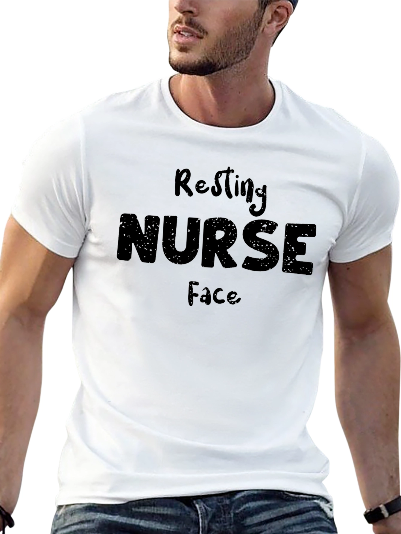 Resting Nurse Face Graphic T-Shirt