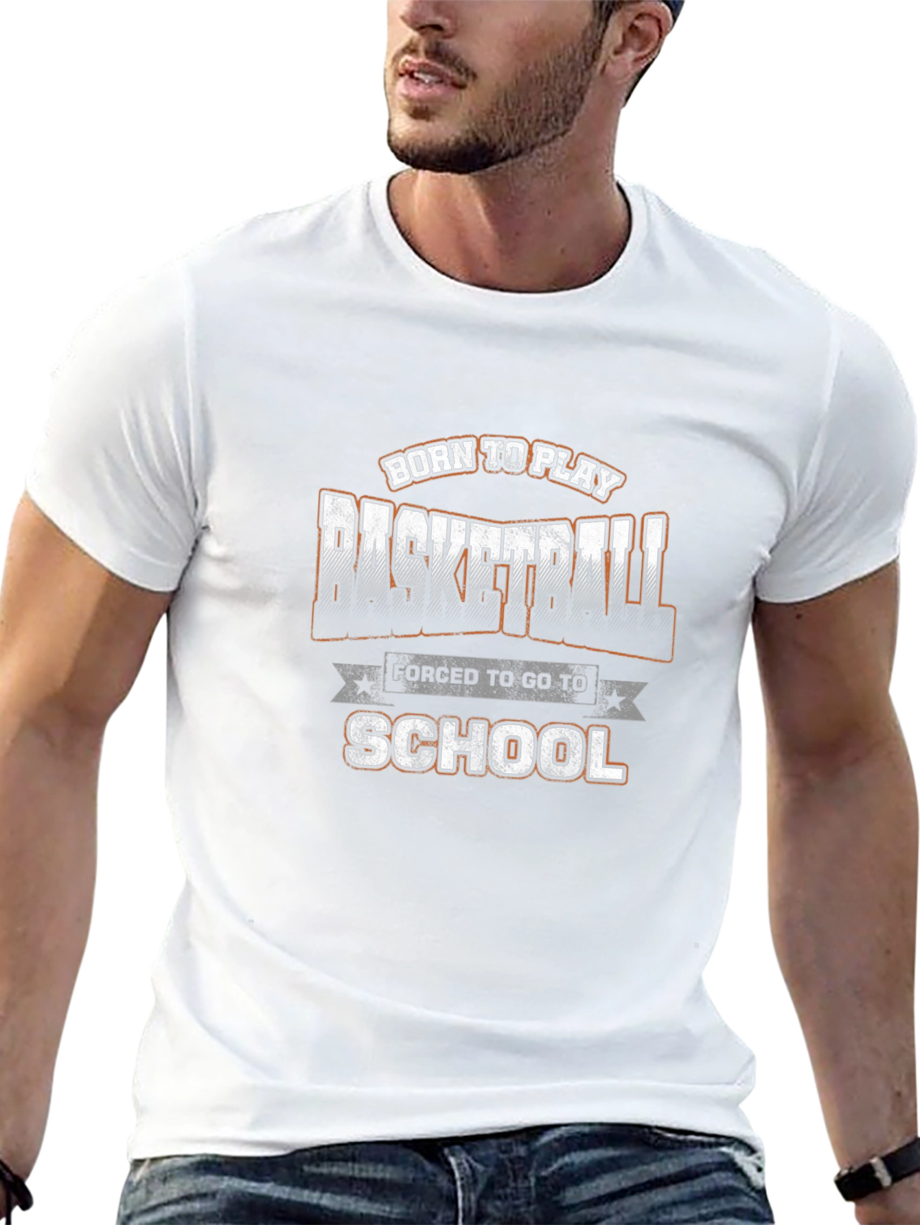 Born To Play Basketball Graphic Tee
