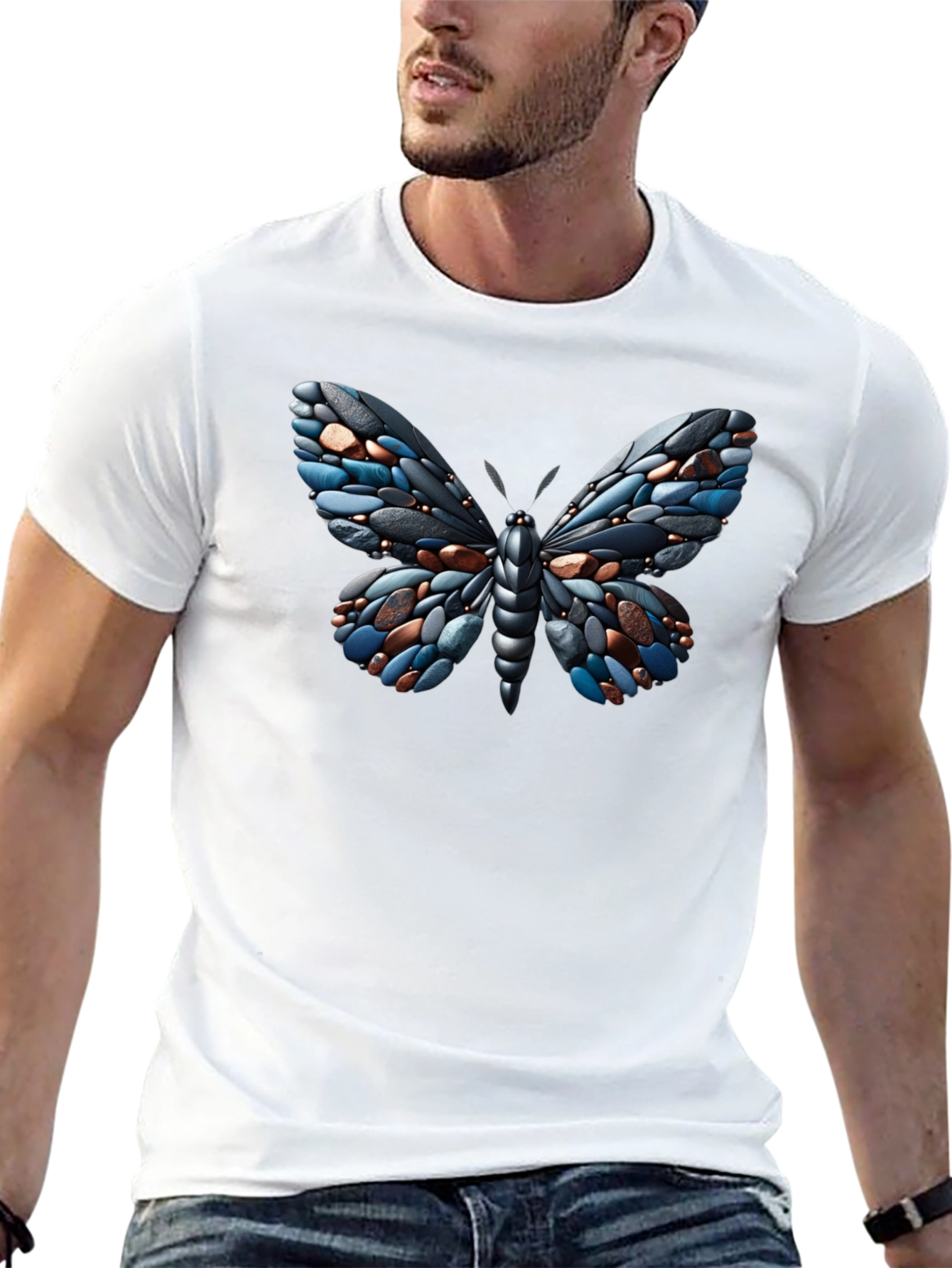 Butterfly Gemstone Graphic T-Shirt