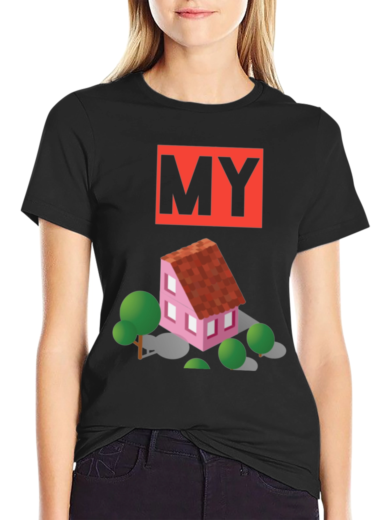 My House Graphic Tee - Novelty T-Shirt