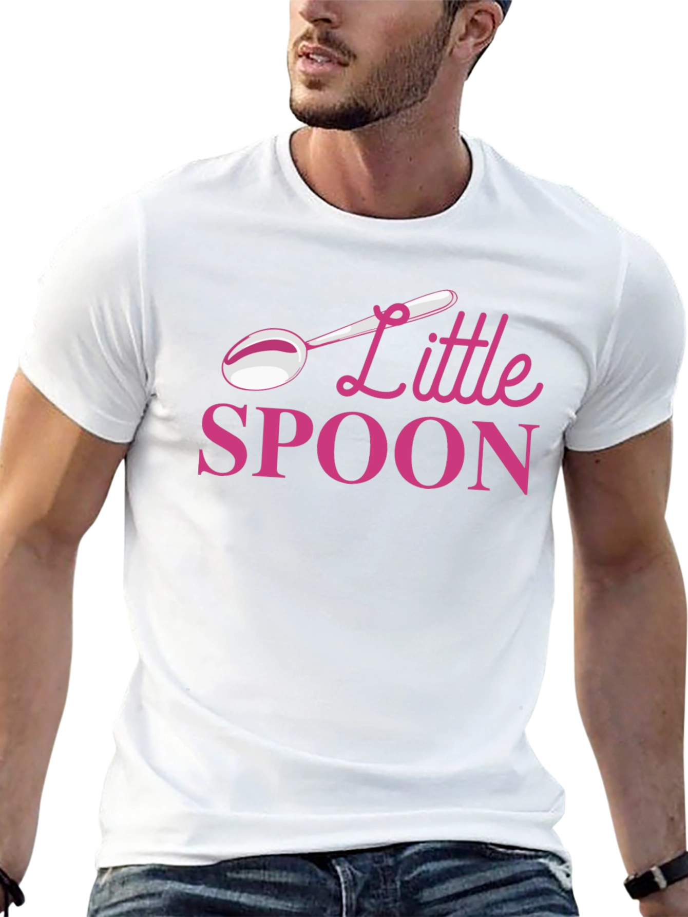 Little Spoon Black T-Shirt - Fun Couple Apparel