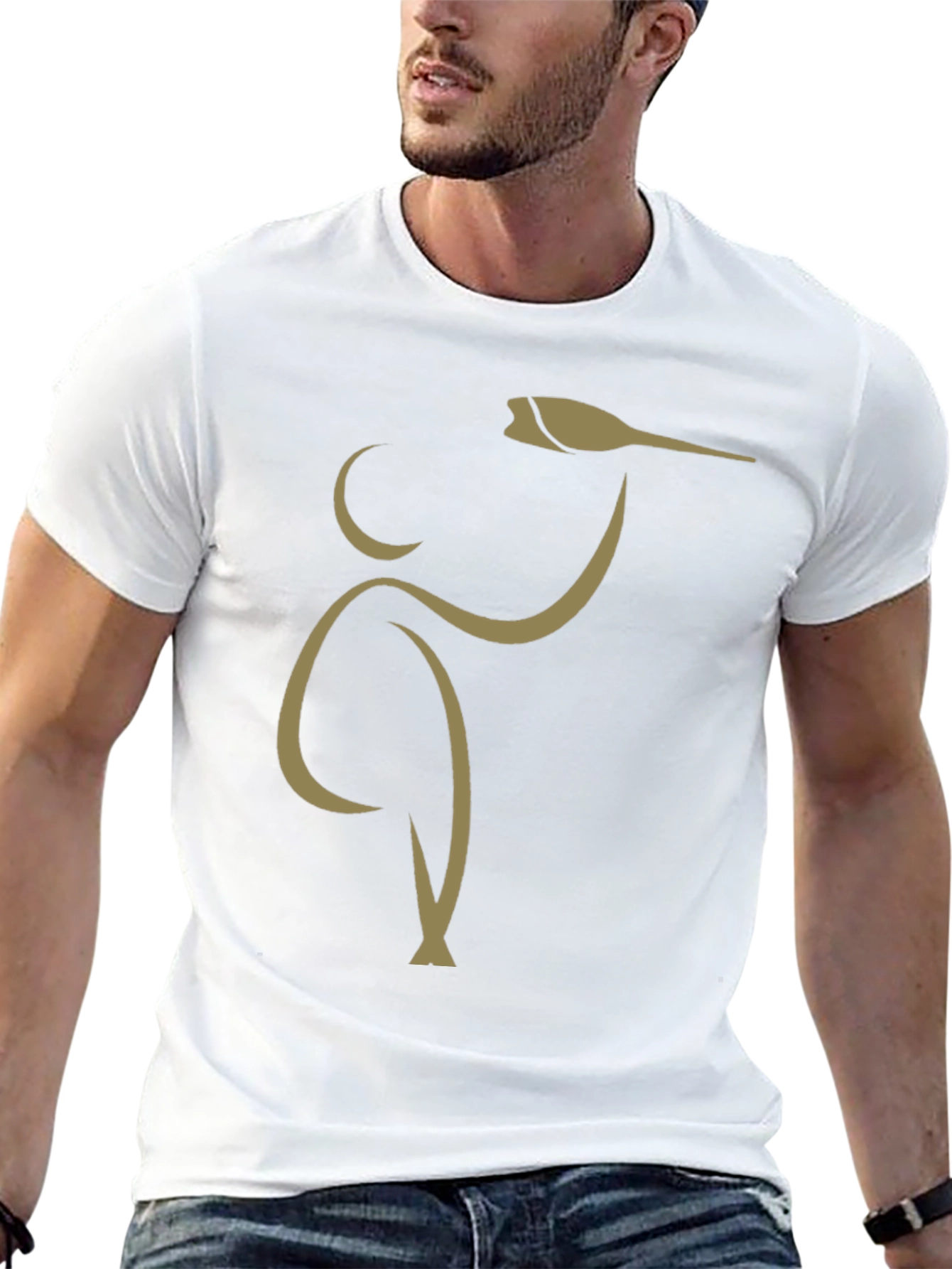 Stylish Black T-Shirt with Bartender Graphic