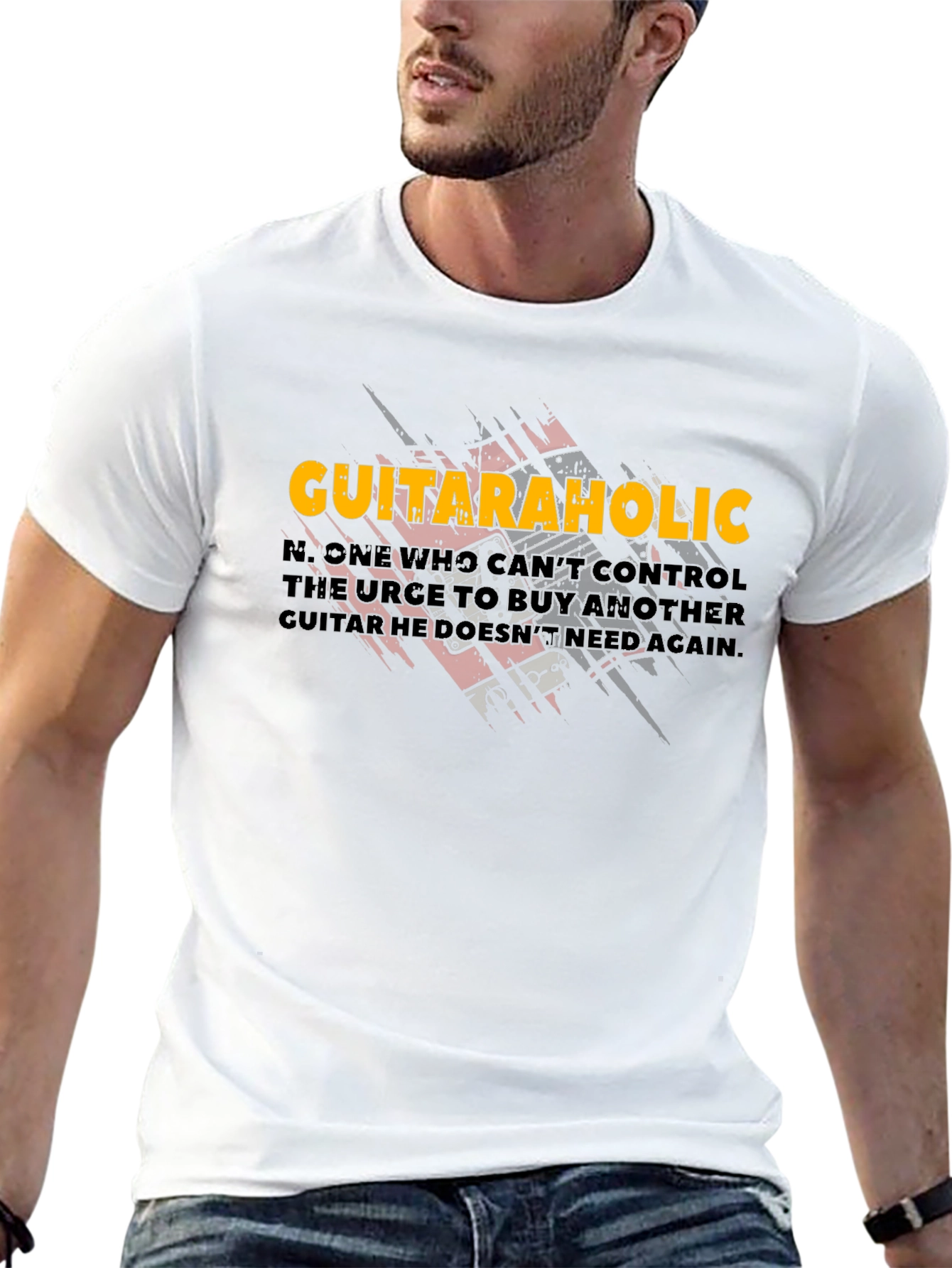 Guitaraholic T-Shirt - Music Lover Tee