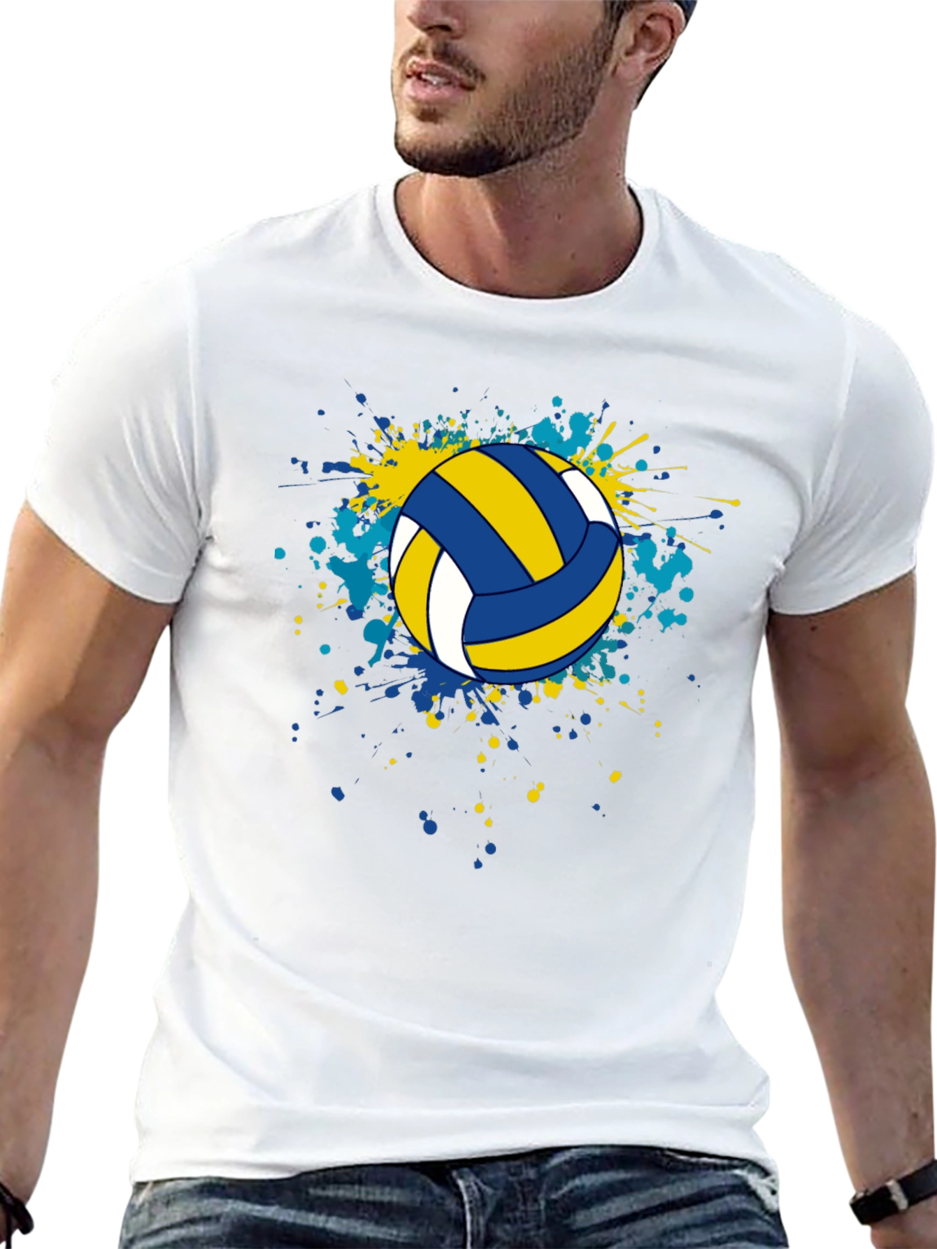Volleyball Splatter Graphic Tee