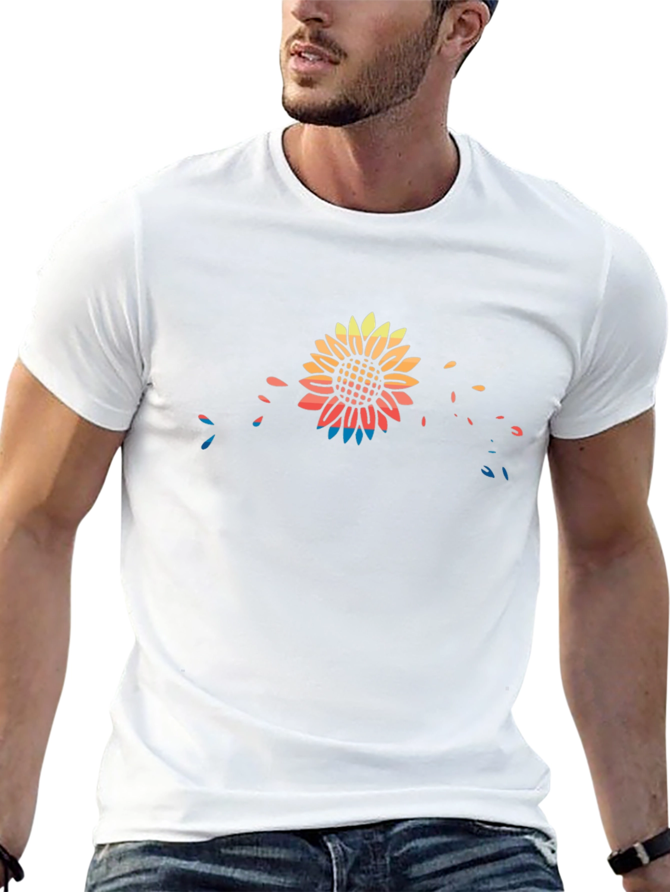 Sunflower Graphic Black T-Shirt