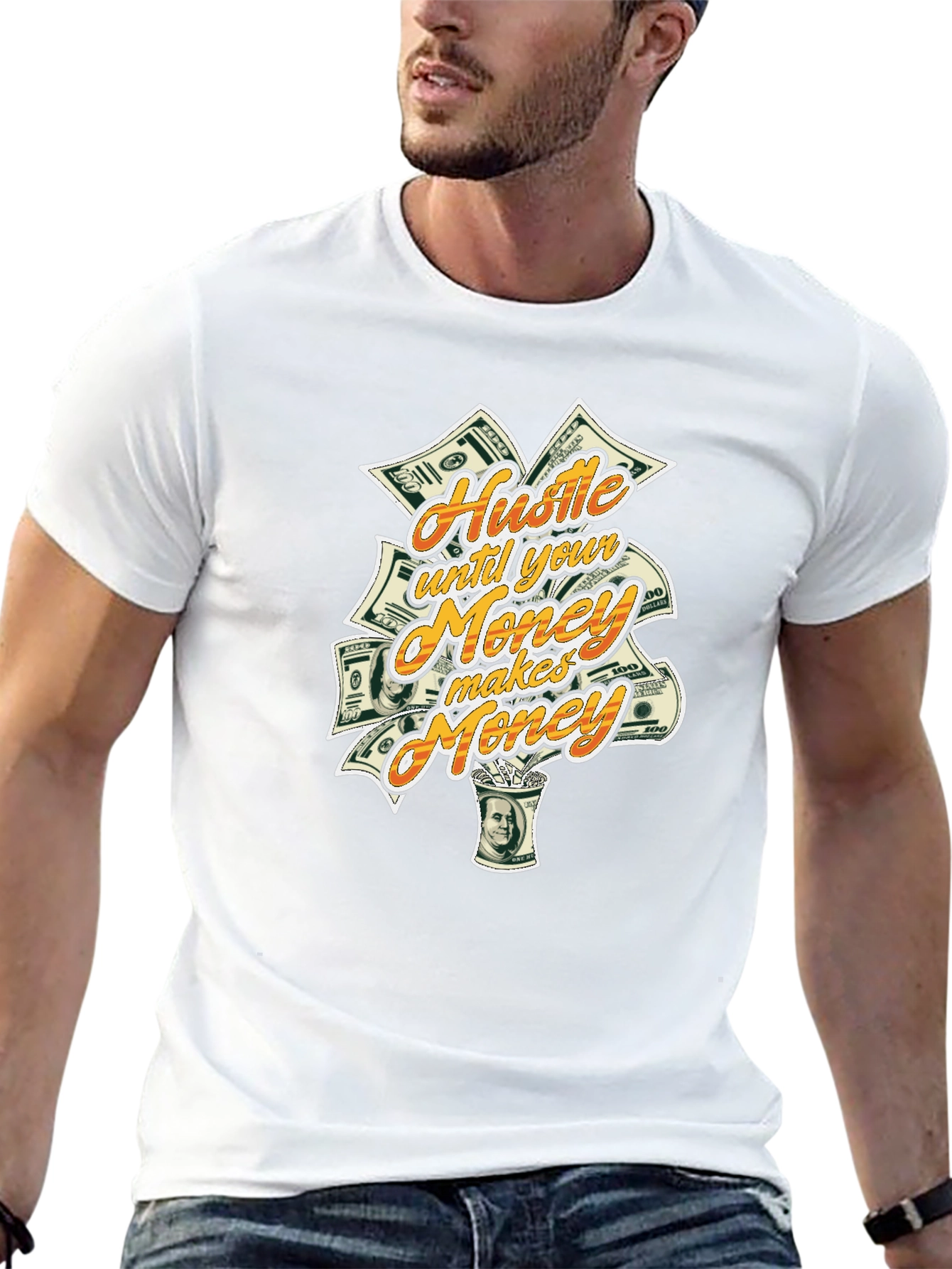 Hustle Until Your Money Makes Money Graphic Tee