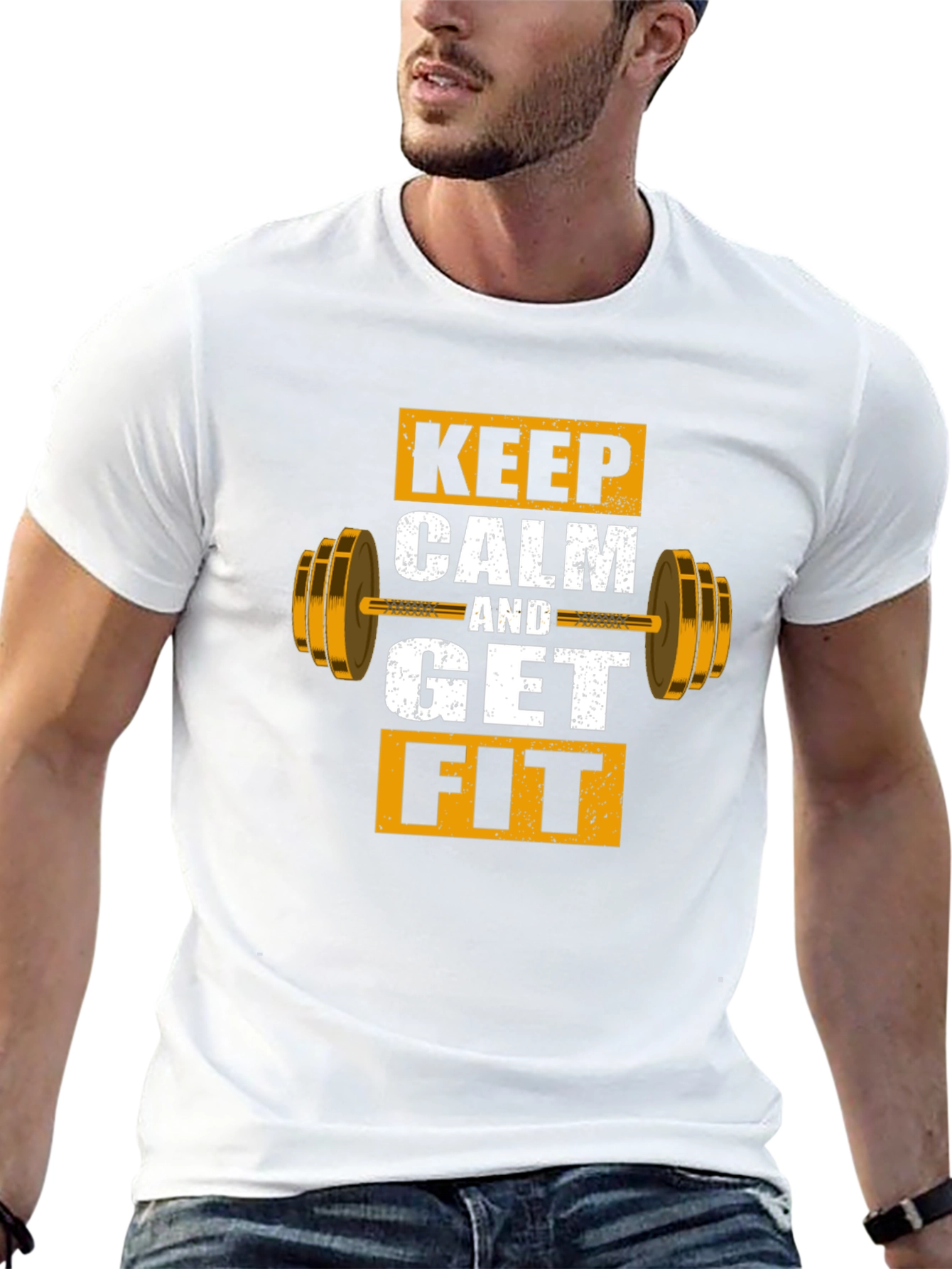 Keep Calm and Get Fit Graphic T-Shirt