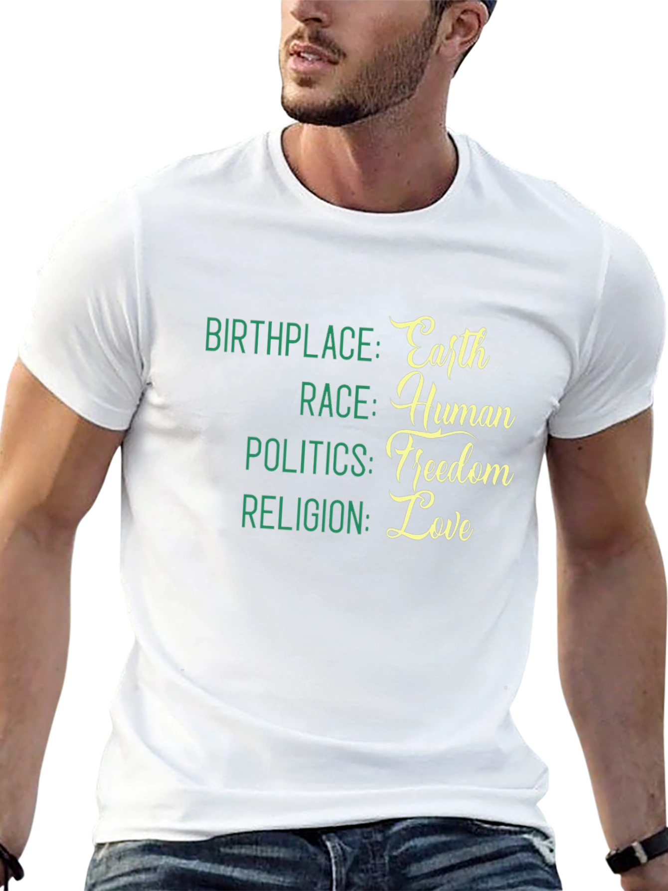 Earth Human Freedom Love T-Shirt
