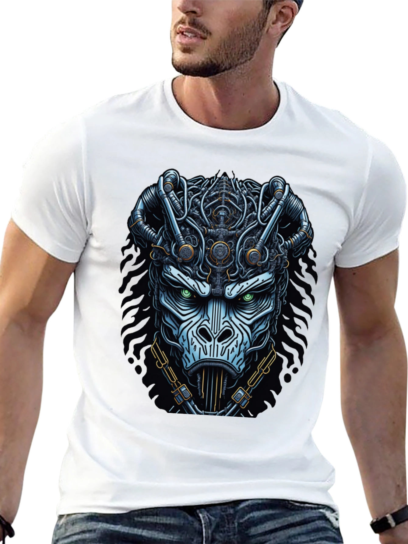 Steampunk Gorilla Graphic Tee - Unique Design