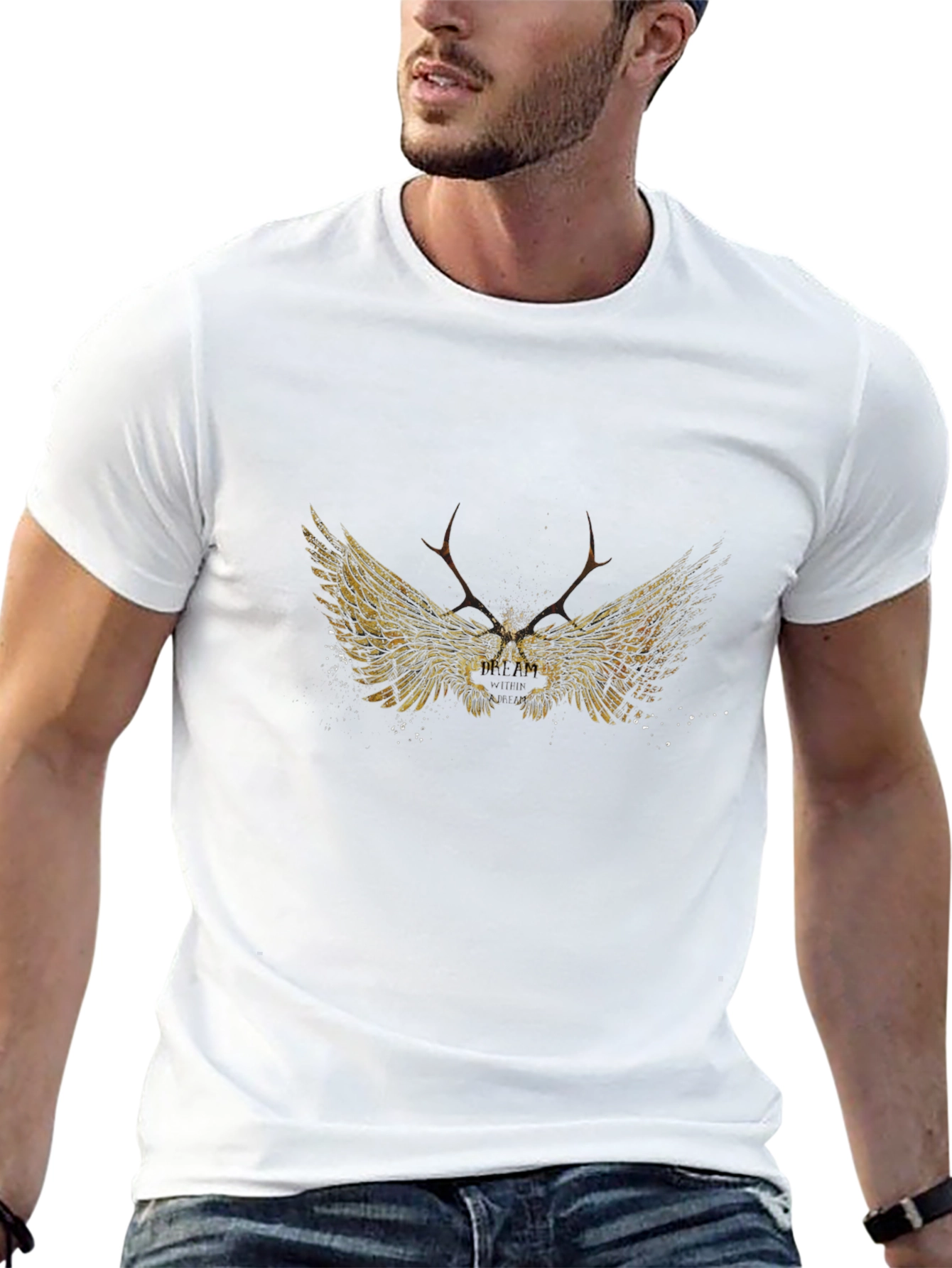 Winged Antler Black Tee
