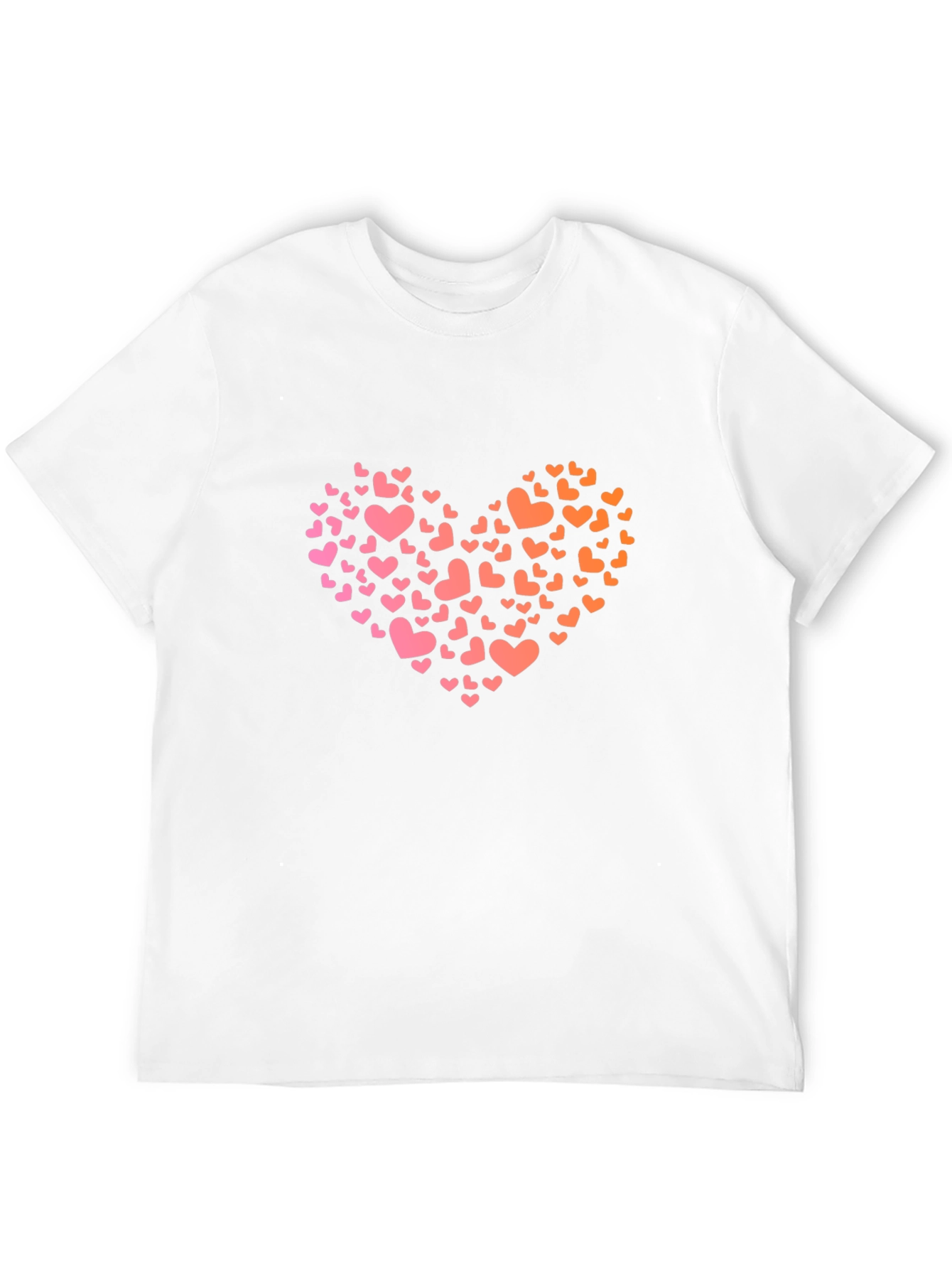 Heart Print Black Tee - Love & Style