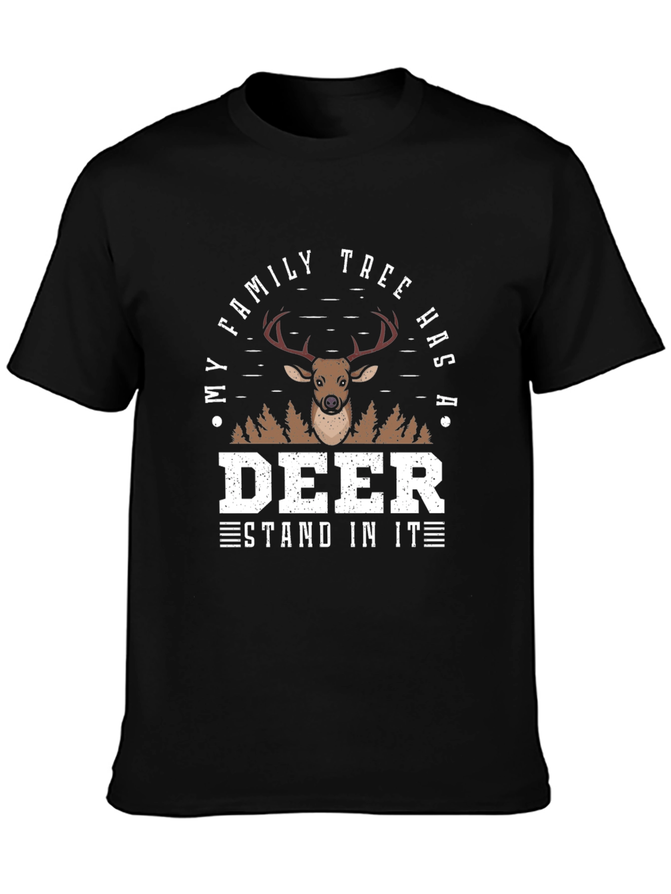 Deer Family Tree Novelty Graphic Tee