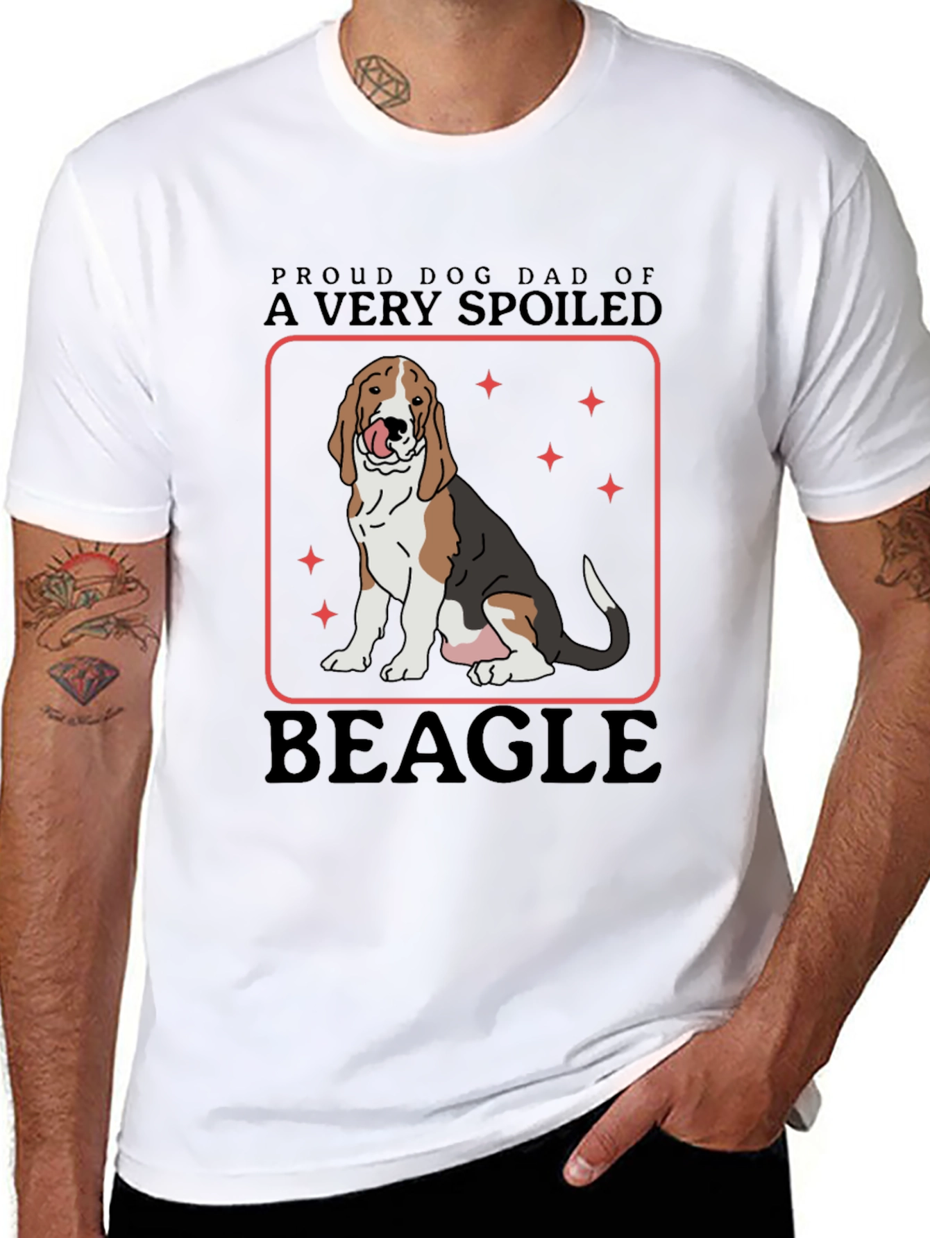 Proud Dog Dad of A Very Spoiled Beagle T-Shirt