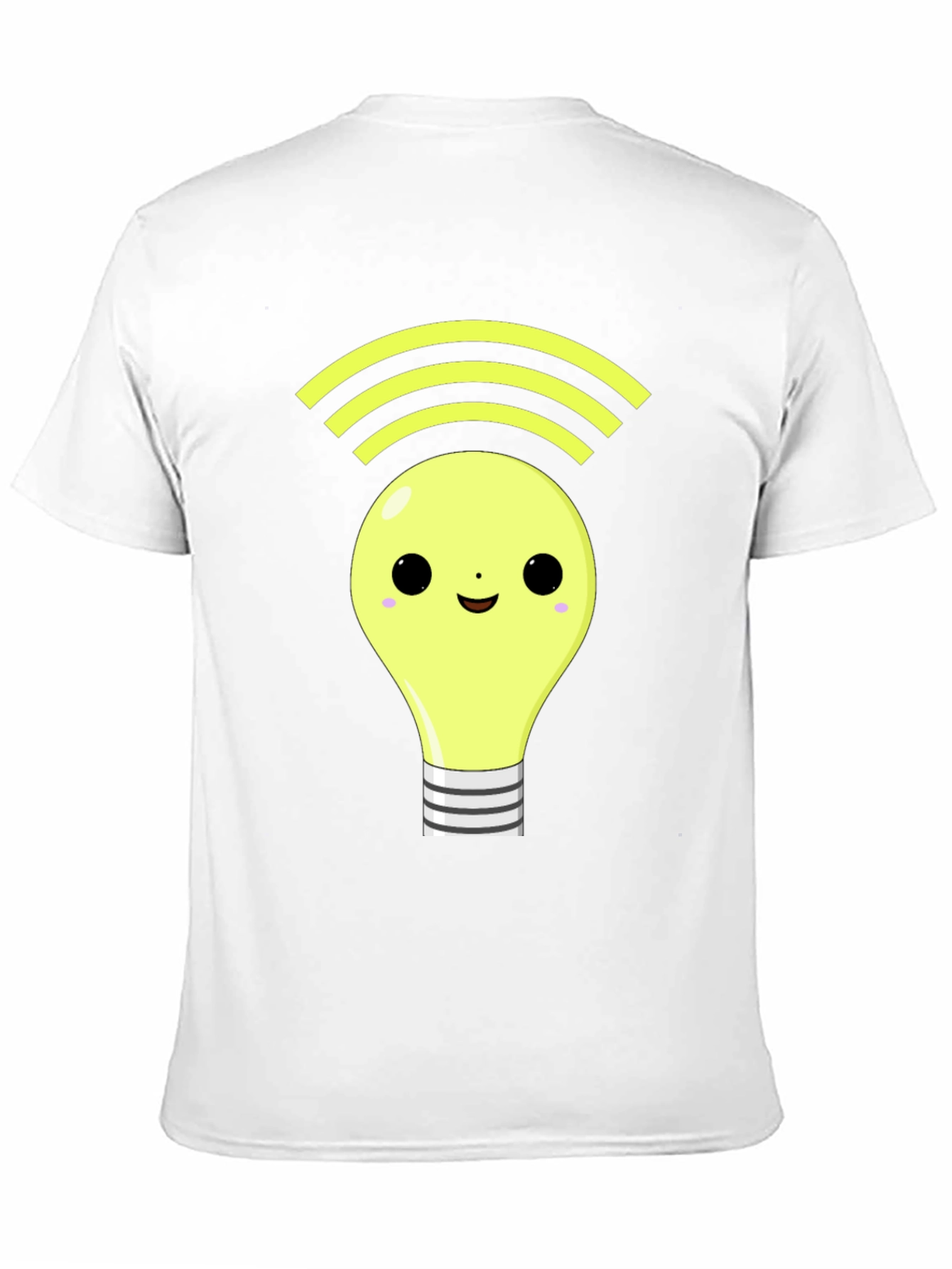 Light Bulb WiFi Graphic Tee - Black Cotton T-Shirt