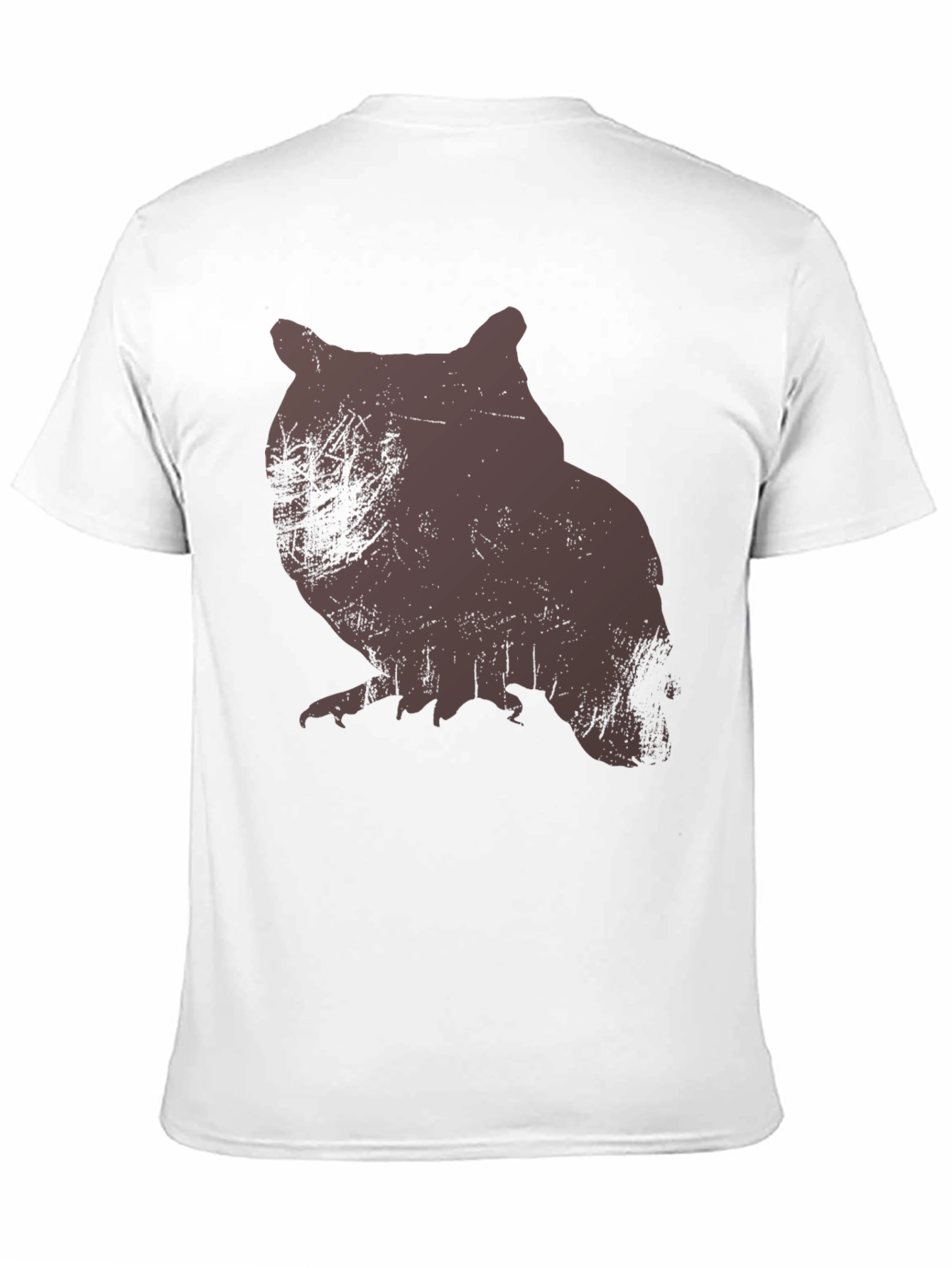 Owl Silhouette Graphic Print T-Shirt