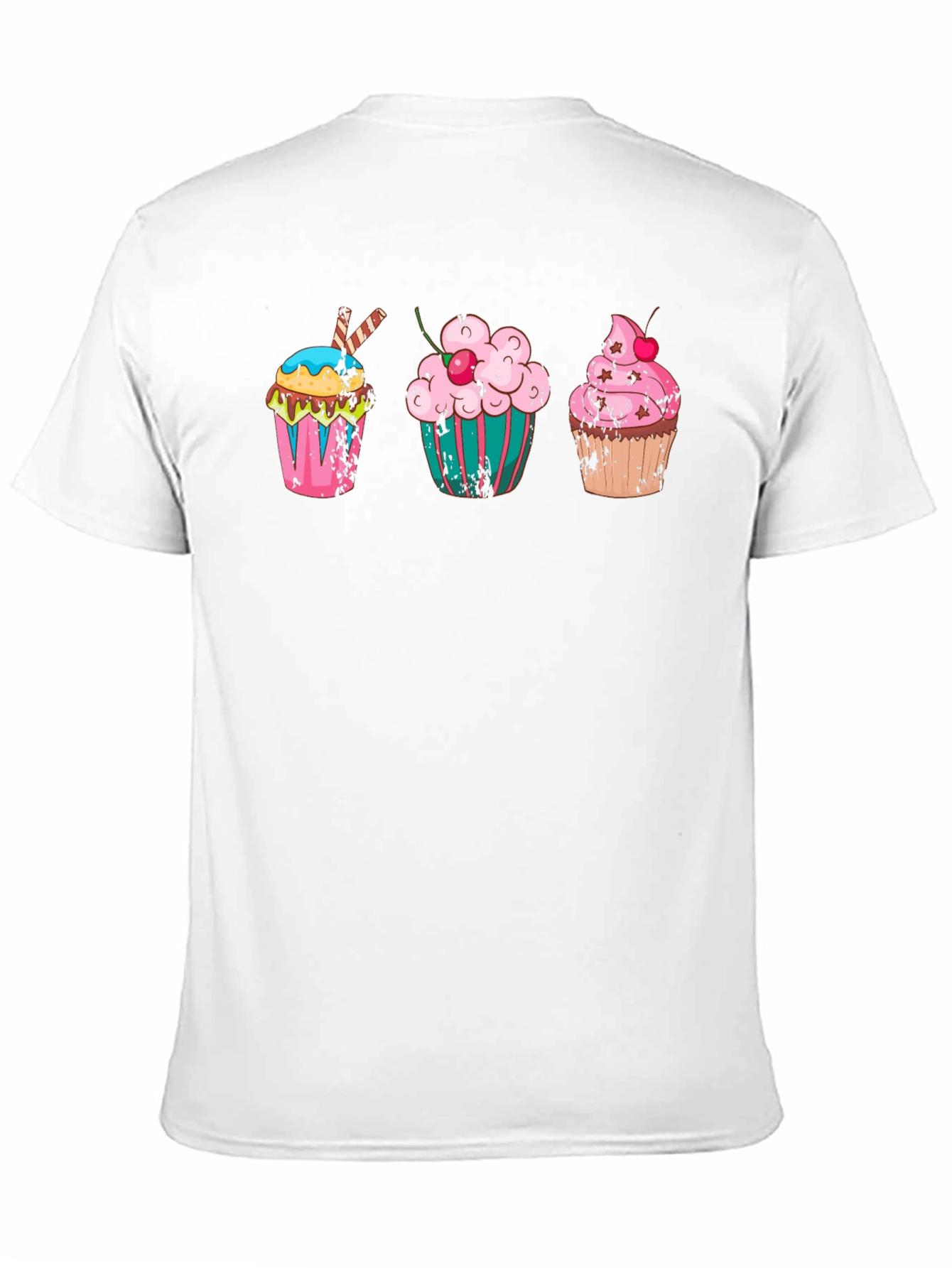 Cupcake Graphic Print T-Shirt - Quirky Design