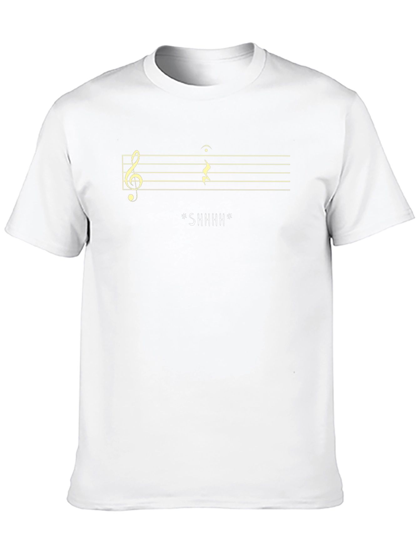 Shhh Music T-Shirt - Clever Treble Clef Rest Design