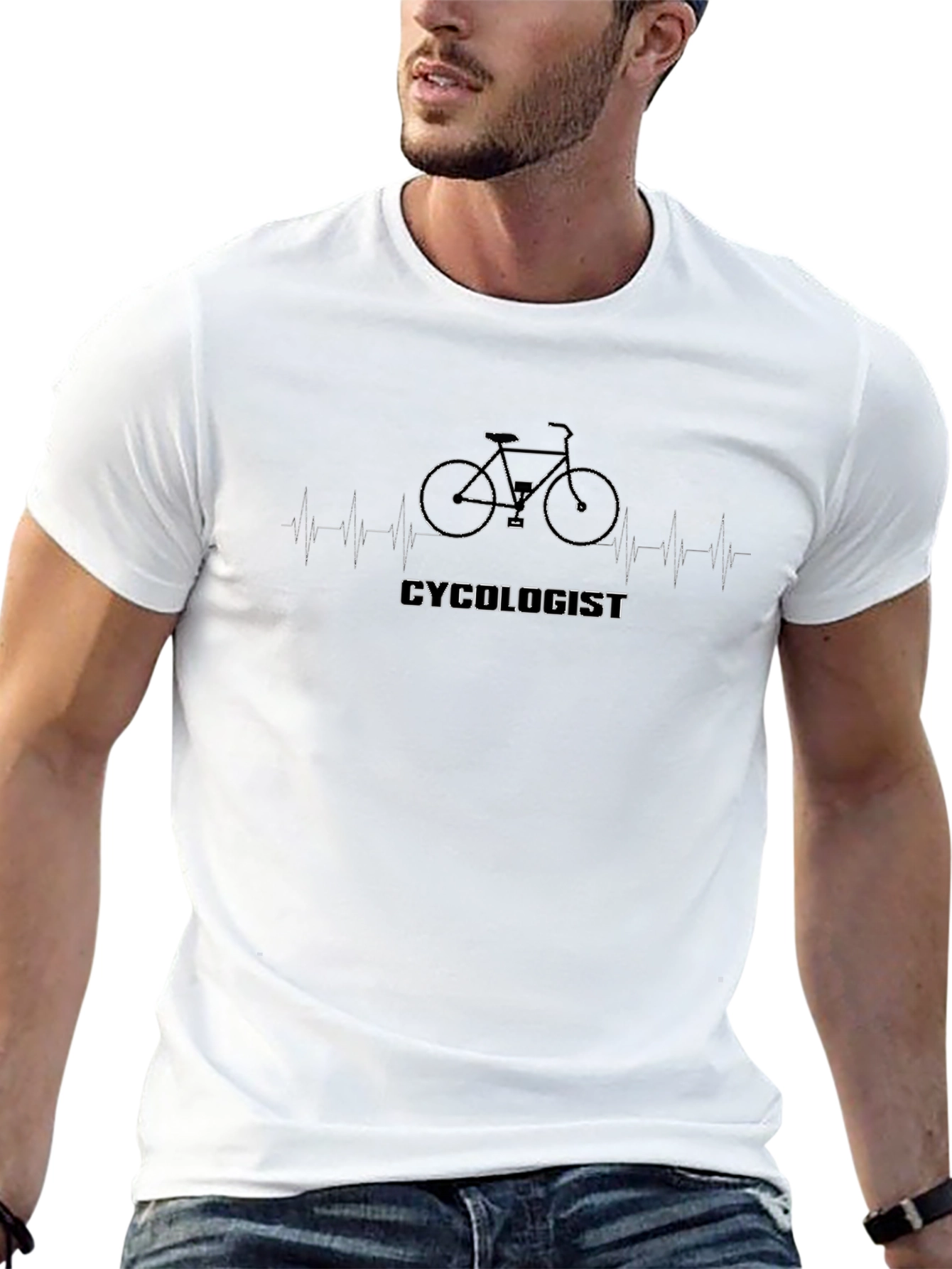 Cyclologist Heartbeat T-Shirt - Cycling Enthusiast