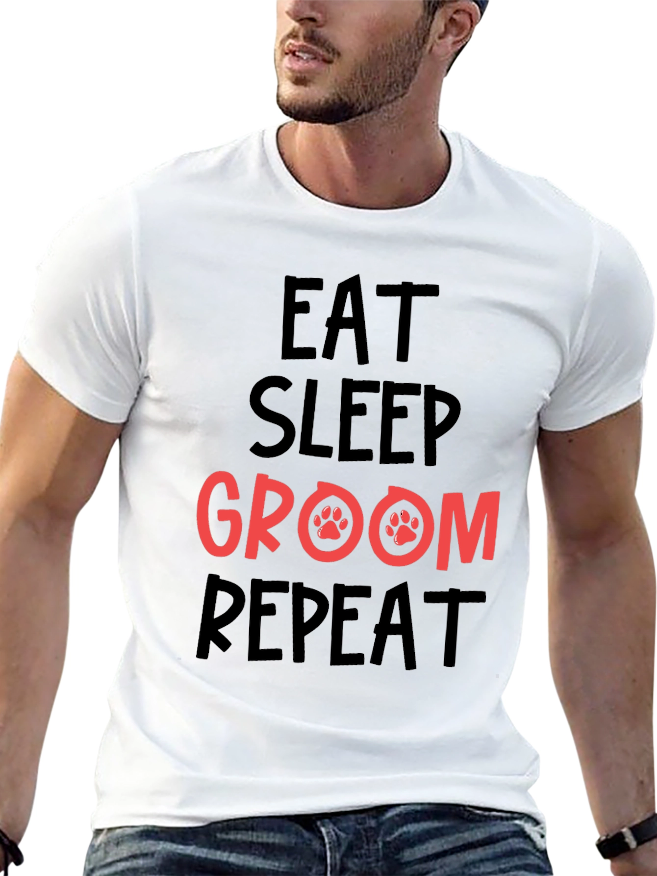 Eat Sleep Groom Repeat T-Shirt