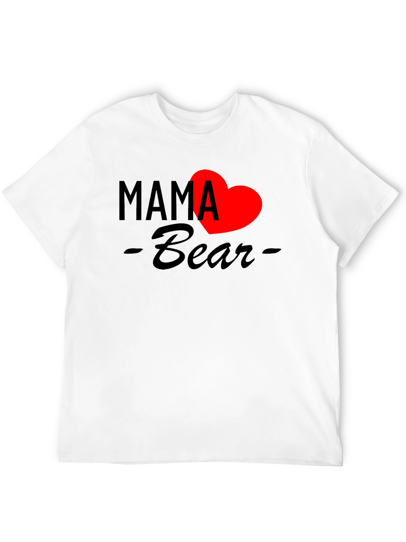 Mama Bear Heart Graphic T-Shirt