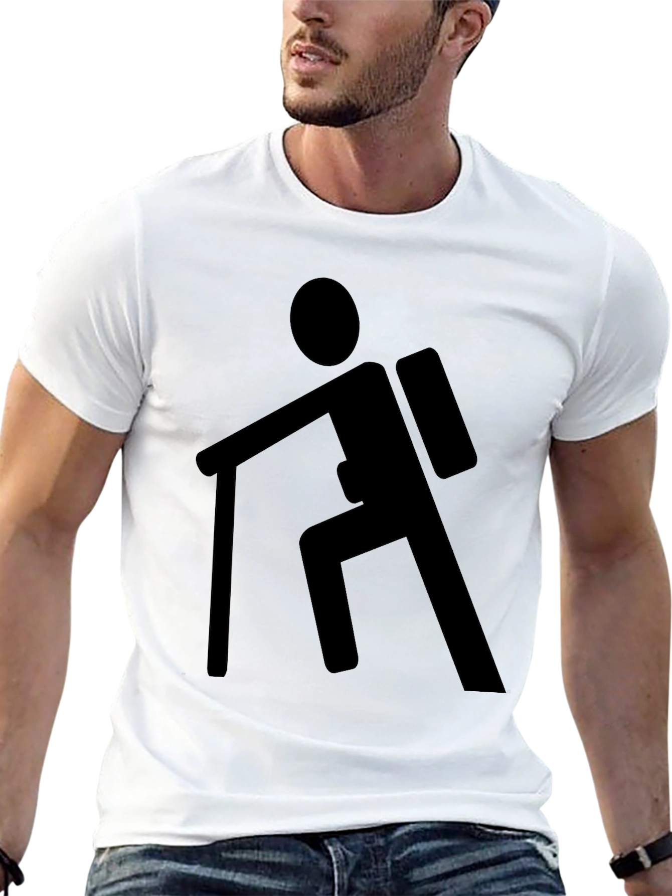 Hiking Icon T-Shirt - Black Graphic Tee