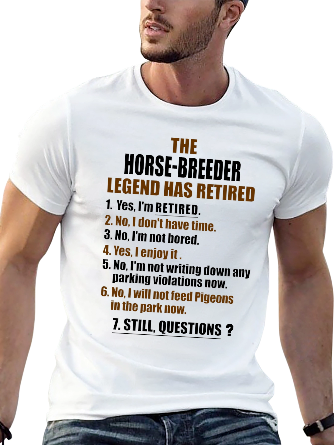 Retired Horse Breeder T-Shirt Funny Gift Idea