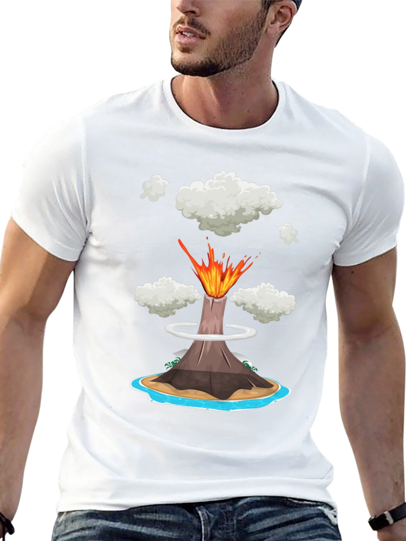 Volcano Island Graphic Tee - Erupting Style!