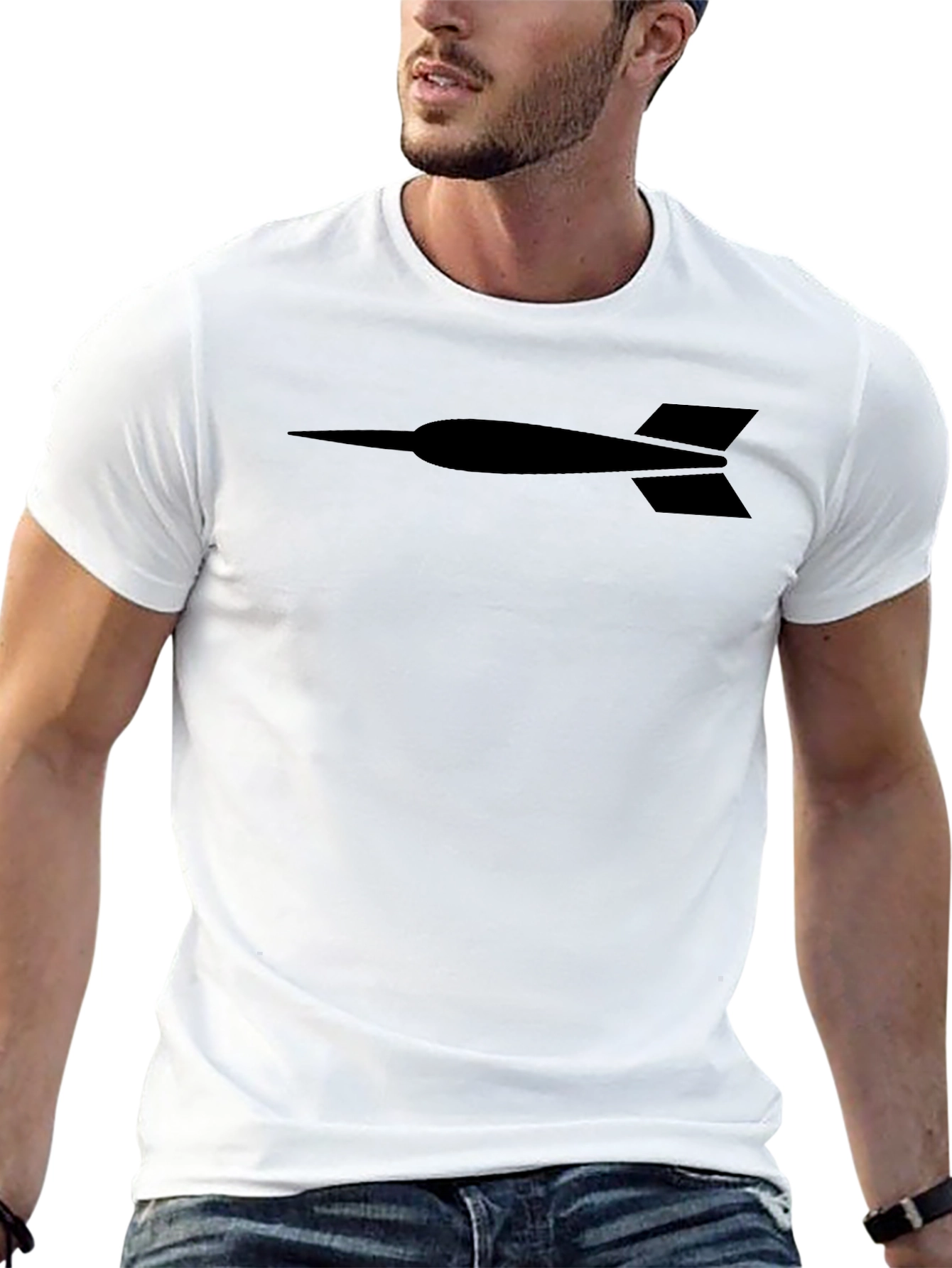 Minimalist Dart T-Shirt - Casual Black Tee