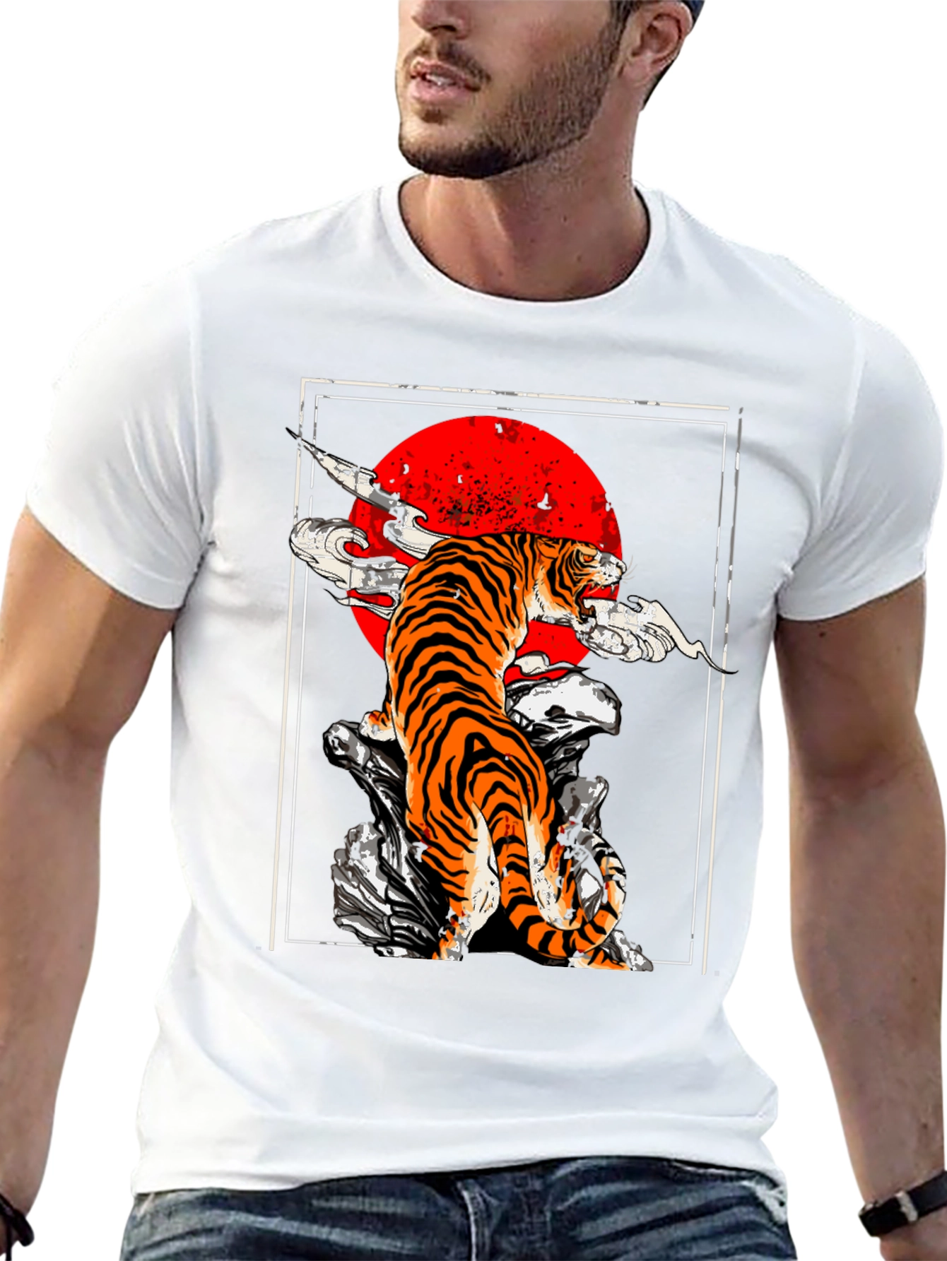 Tiger Graphic Tee - Unique Animal Print