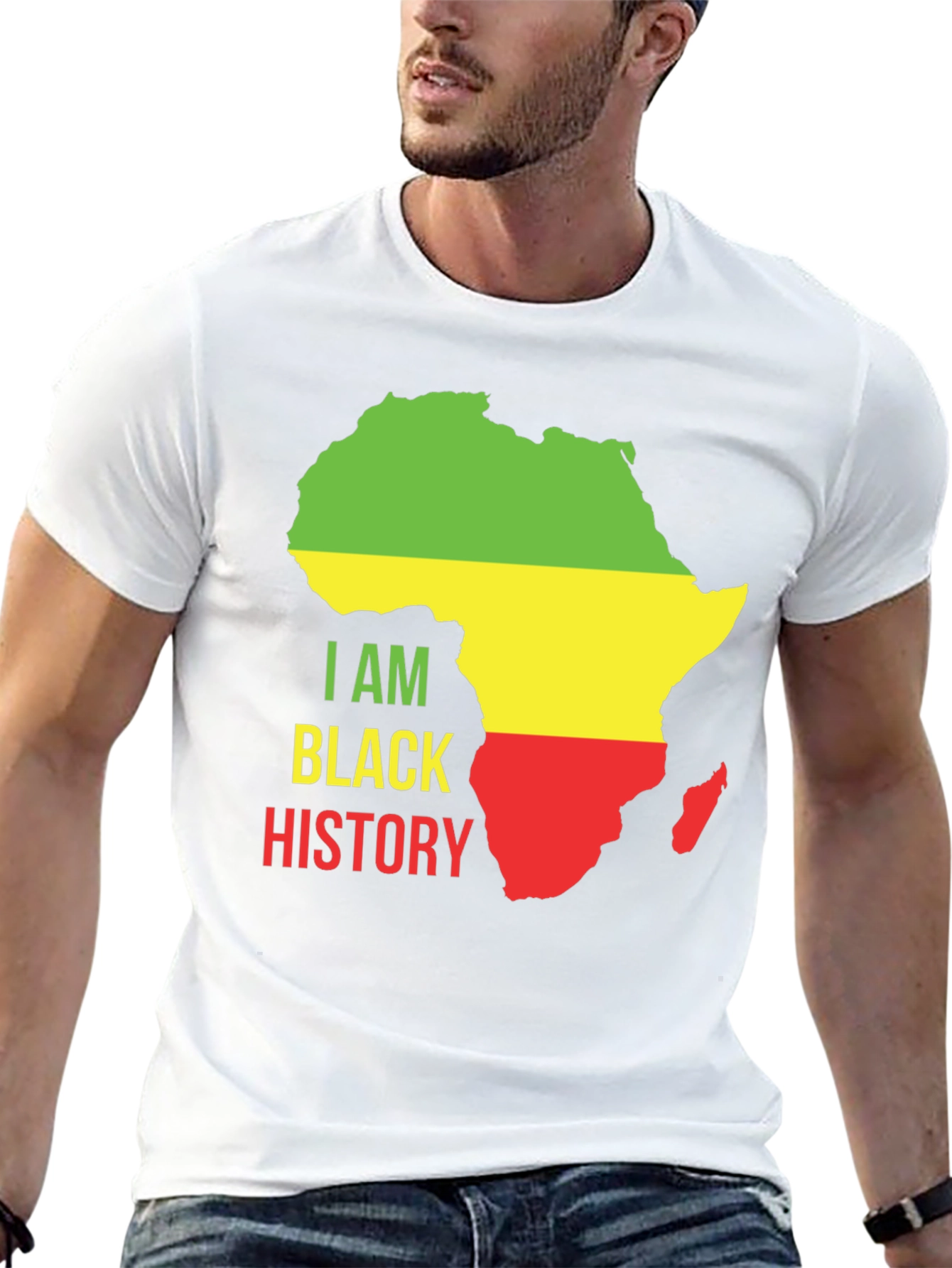 I AM Black History Africa Map Graphic Tee