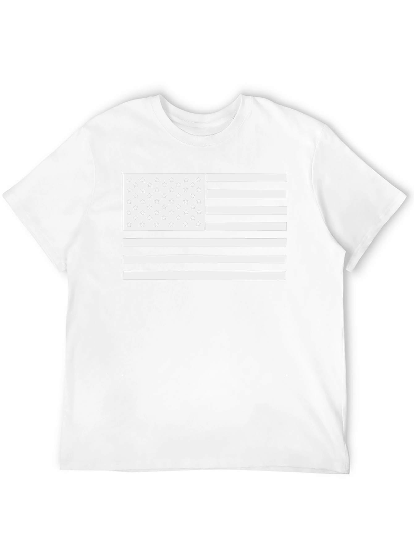 American Flag T-Shirt - Black & White USA Pride