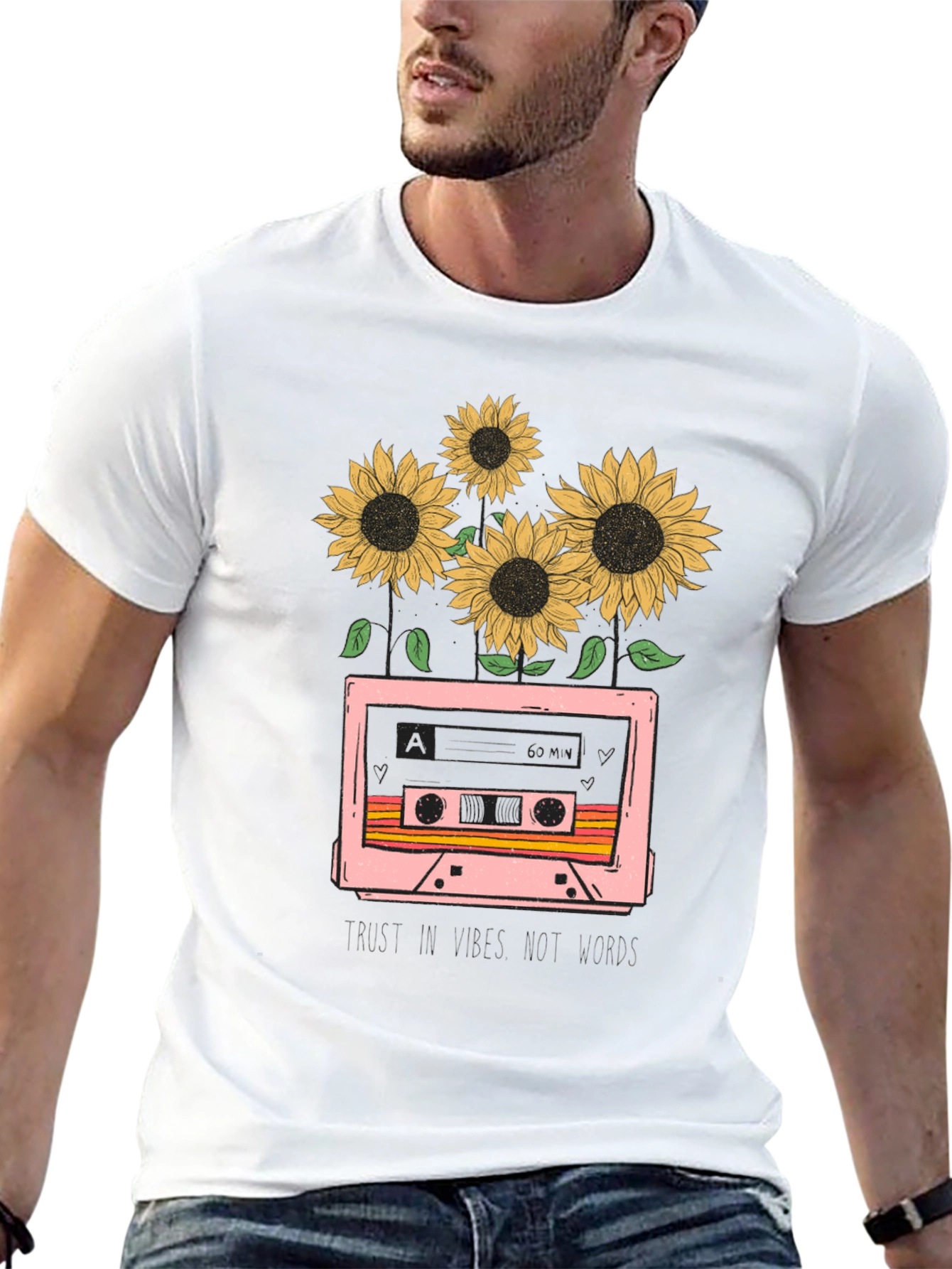 Sunflower Cassette Tape Graphic Tee