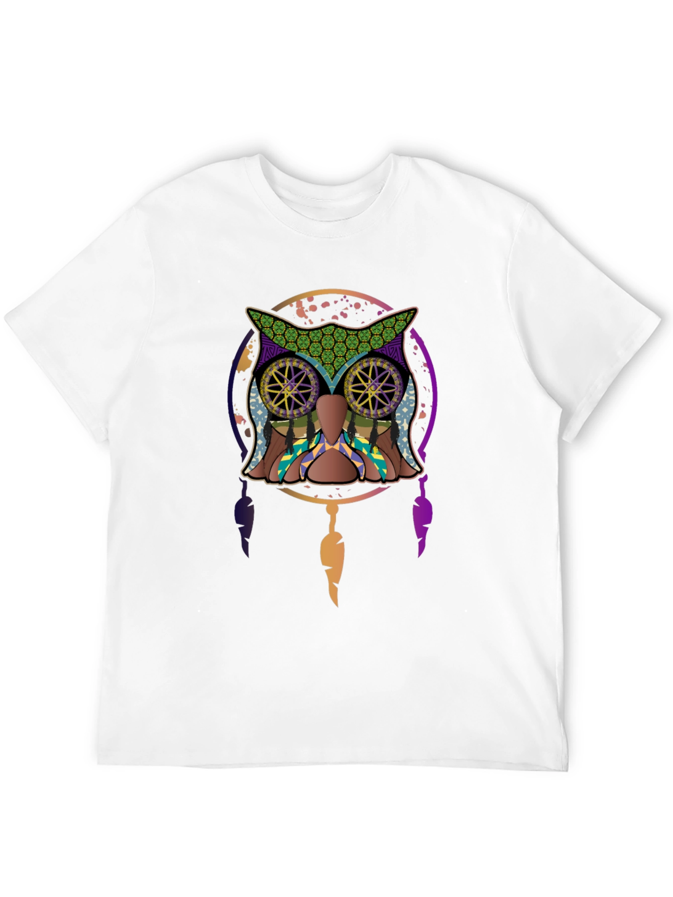 Owl Dreamcatcher Graphic Tee - Mens Black T-Shirt