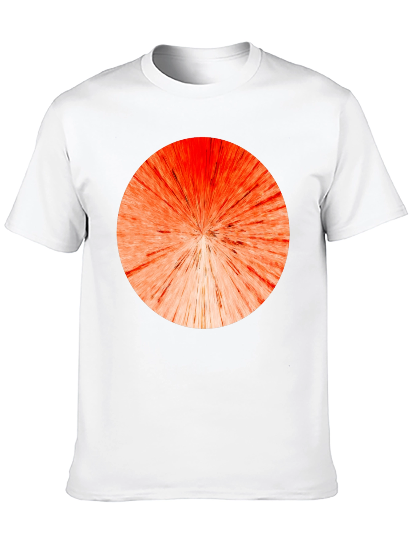Black T-Shirt with Fiery Sunburst Graphic
