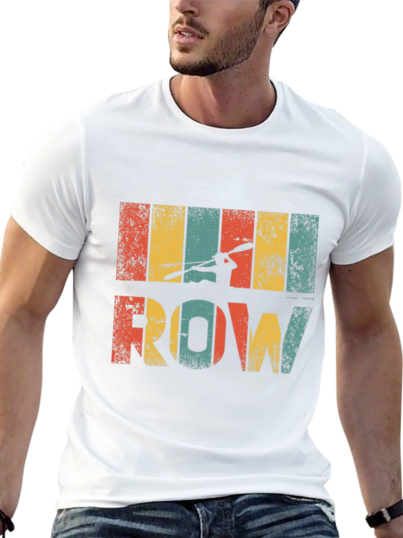 Retro Row Kayaking Graphic Tee