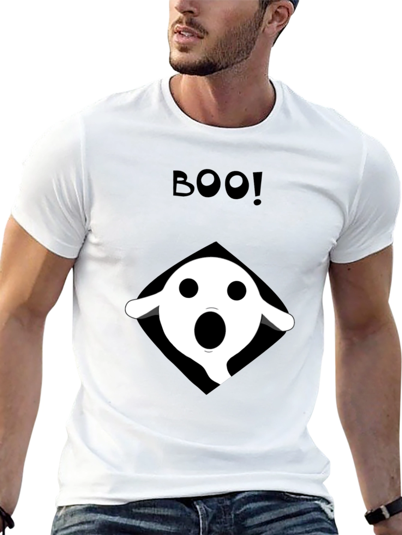 Spooky Boo! Ghost Graphic Tee - Halloween T-Shirt