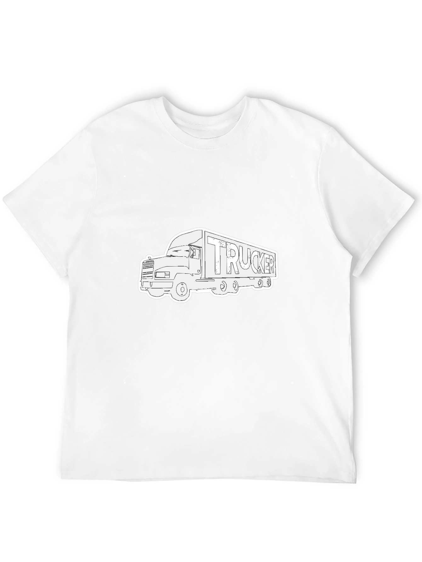 Trucker Tee - Black Truck Graphic T-Shirt