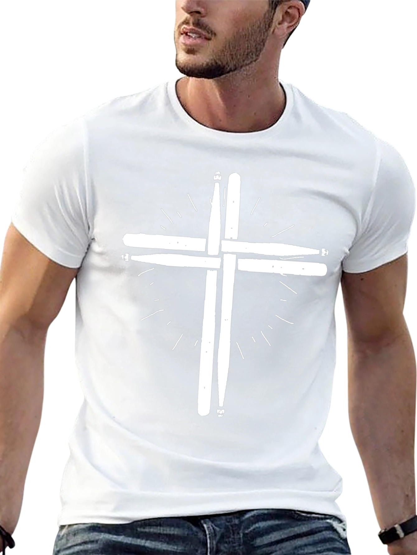 Drumsticks Cross Graphic Tee