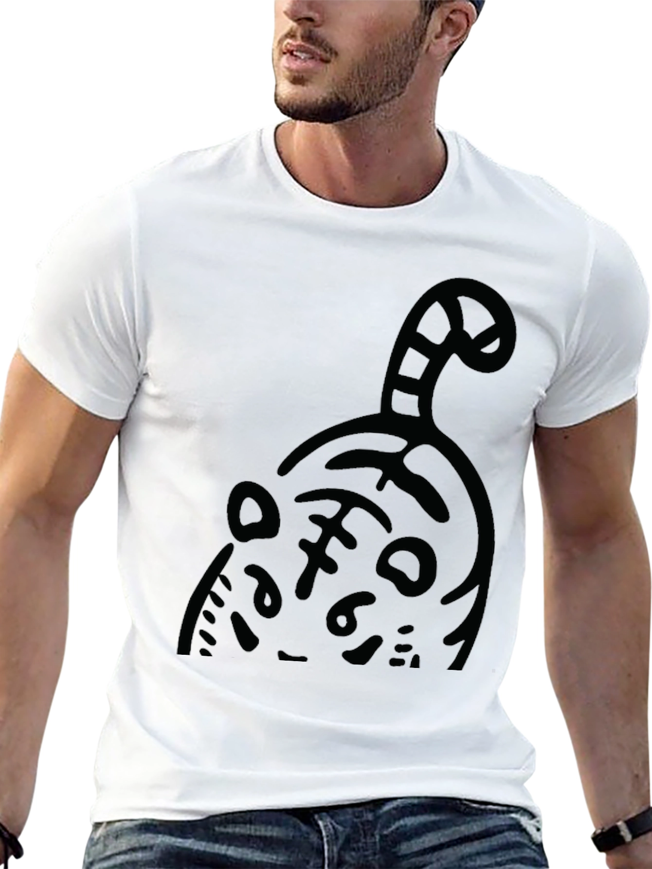 Cool Cat Graphic Tee - Black