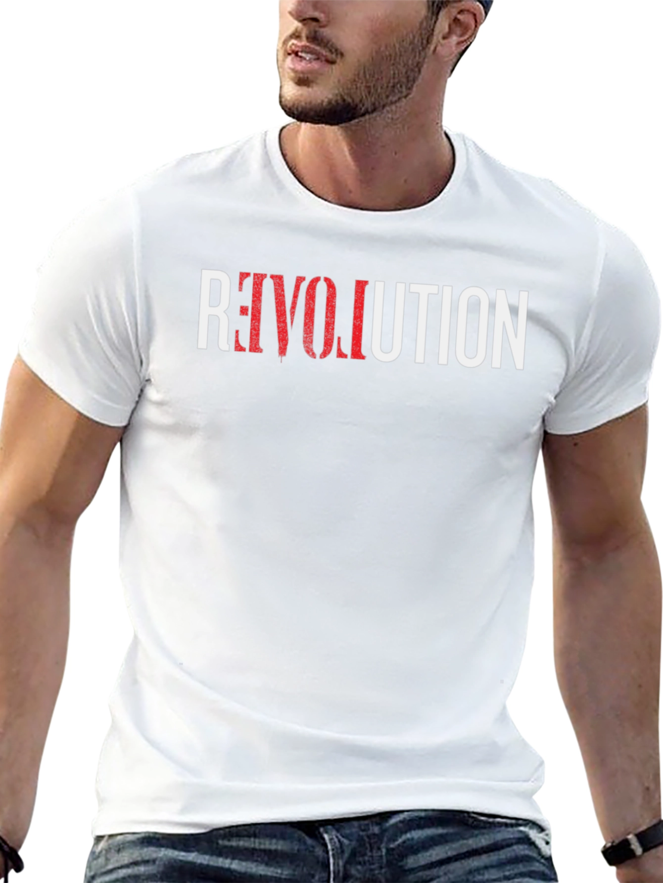 Revolution Graphic Tee - Cool Black Cotton T-Shirt