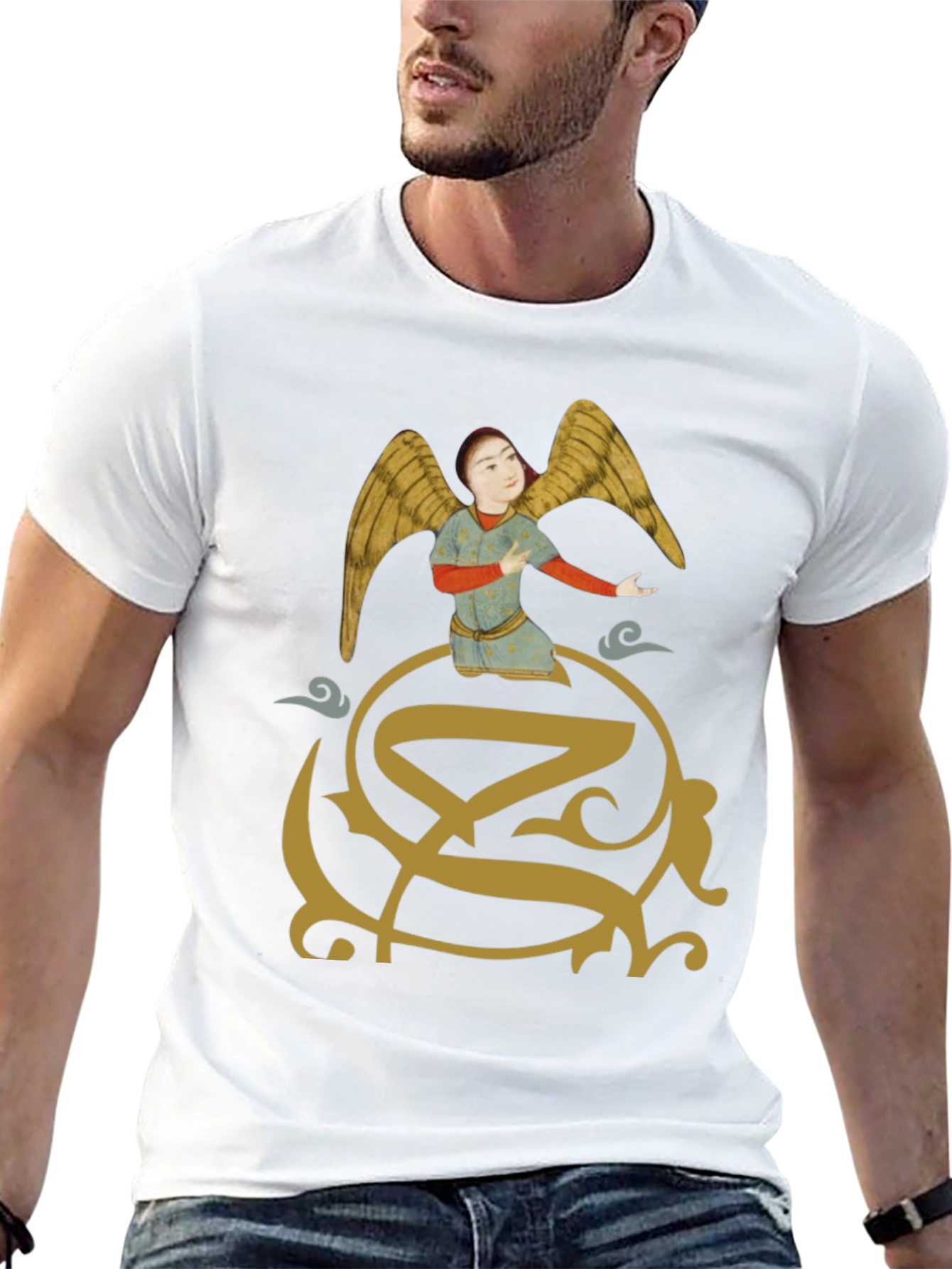 Angel Graphic Print T-Shirt - Unique Design
