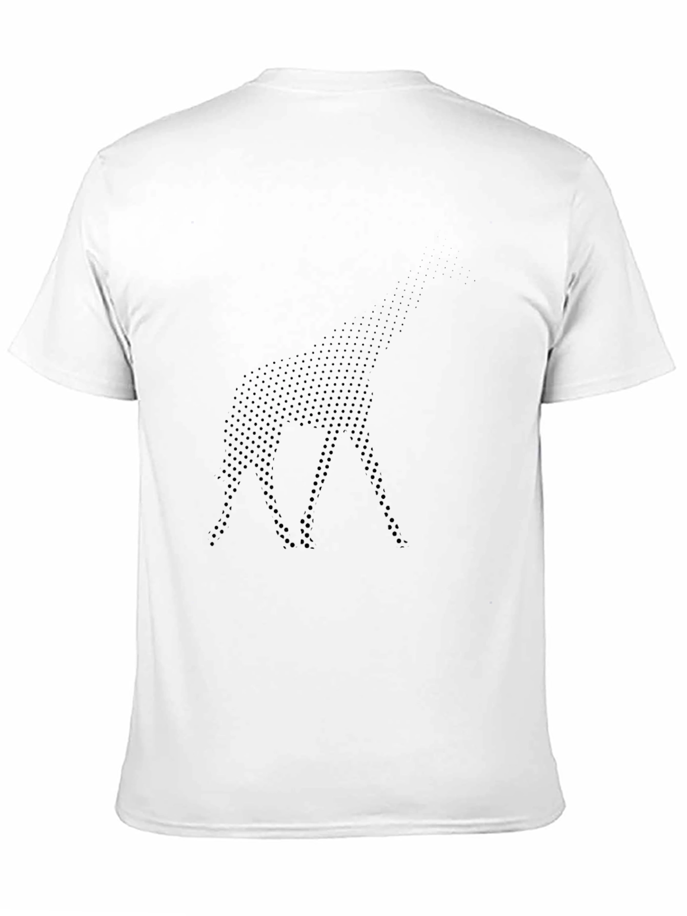 Modern Black Tee - Abstract Giraffe Design