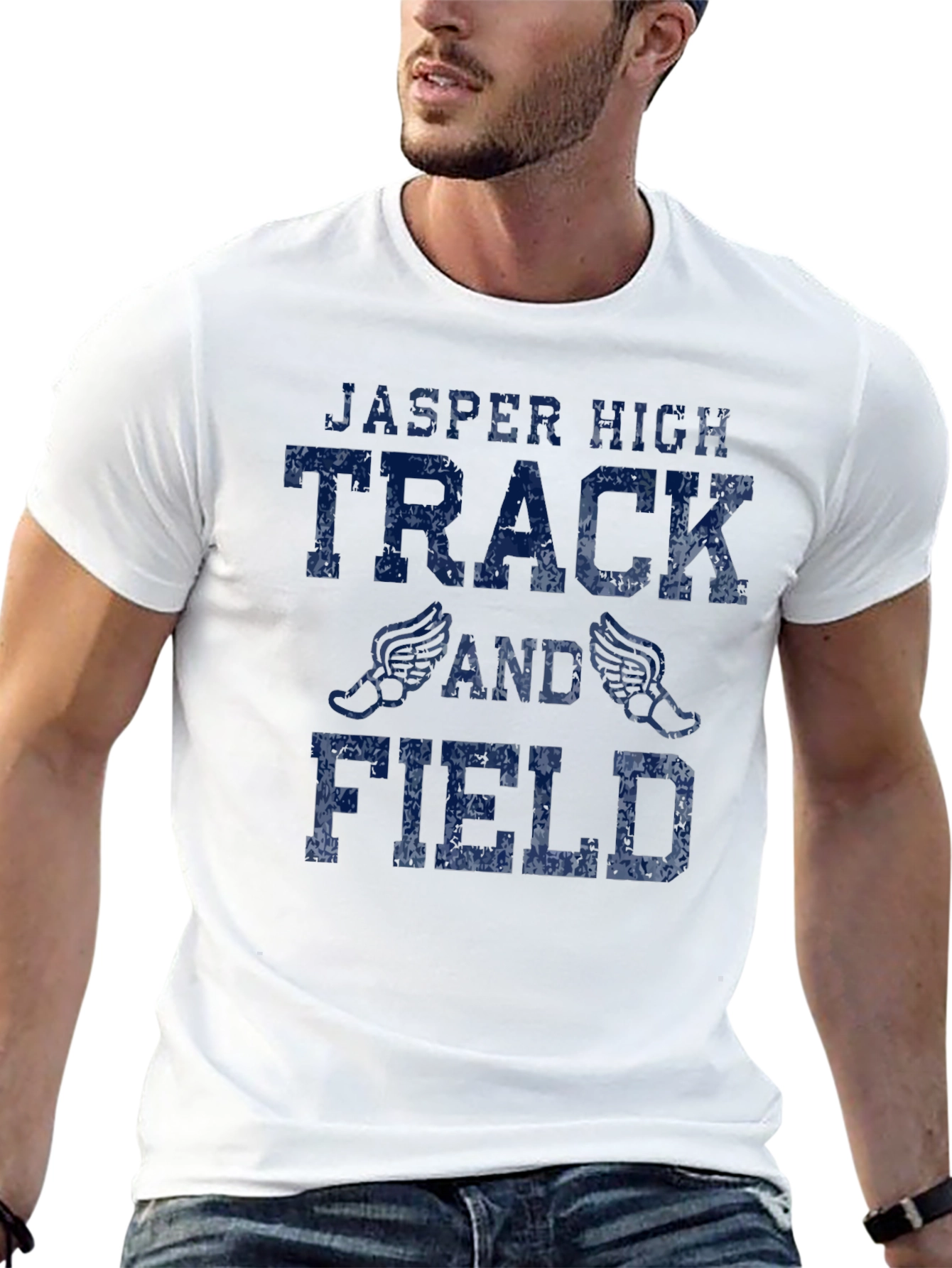 Jasper High Track and Field Black Graphic T-Shirt