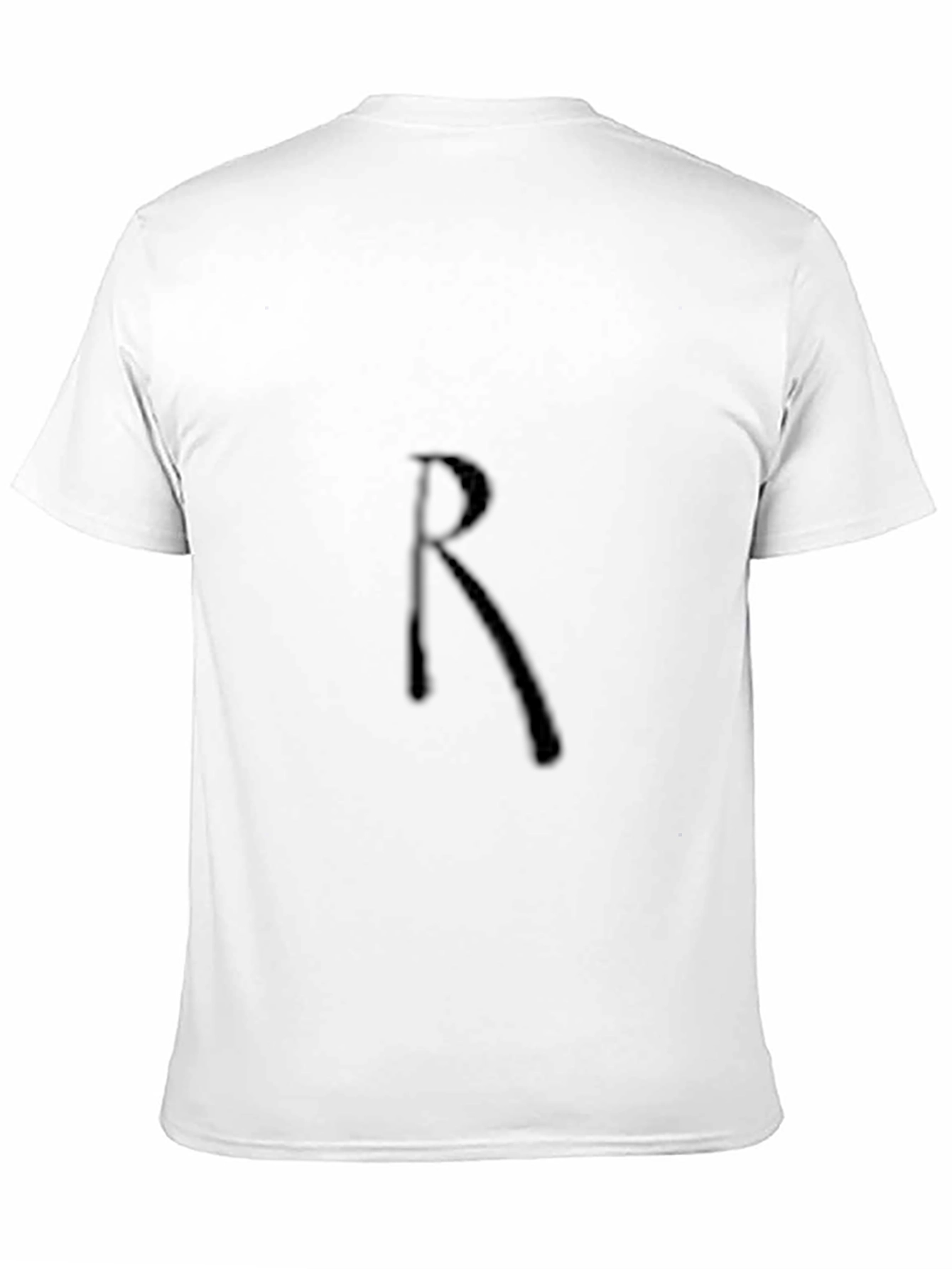 Mens Black T-Shirt with R Design