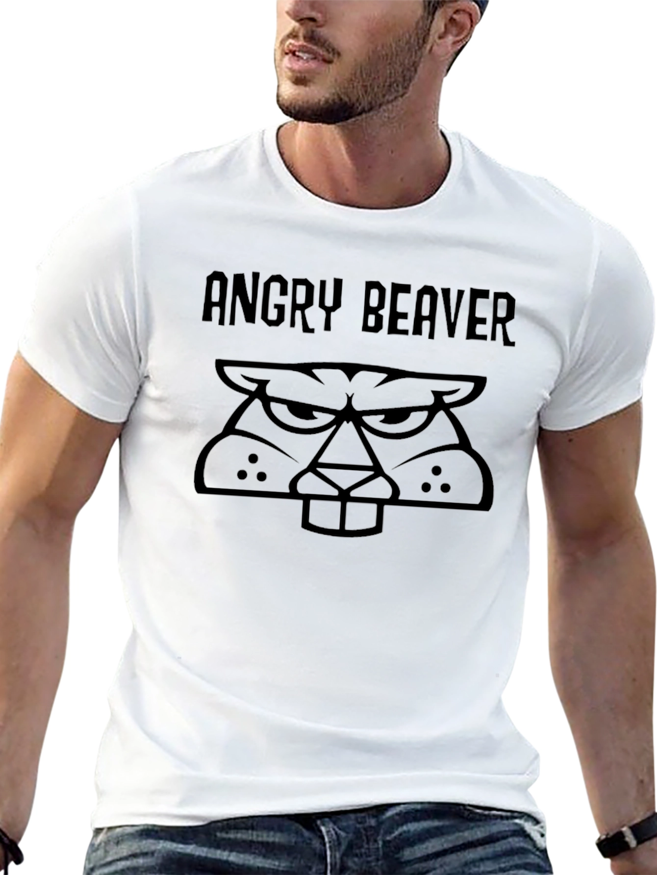 Angry Beaver Graphic T-Shirt